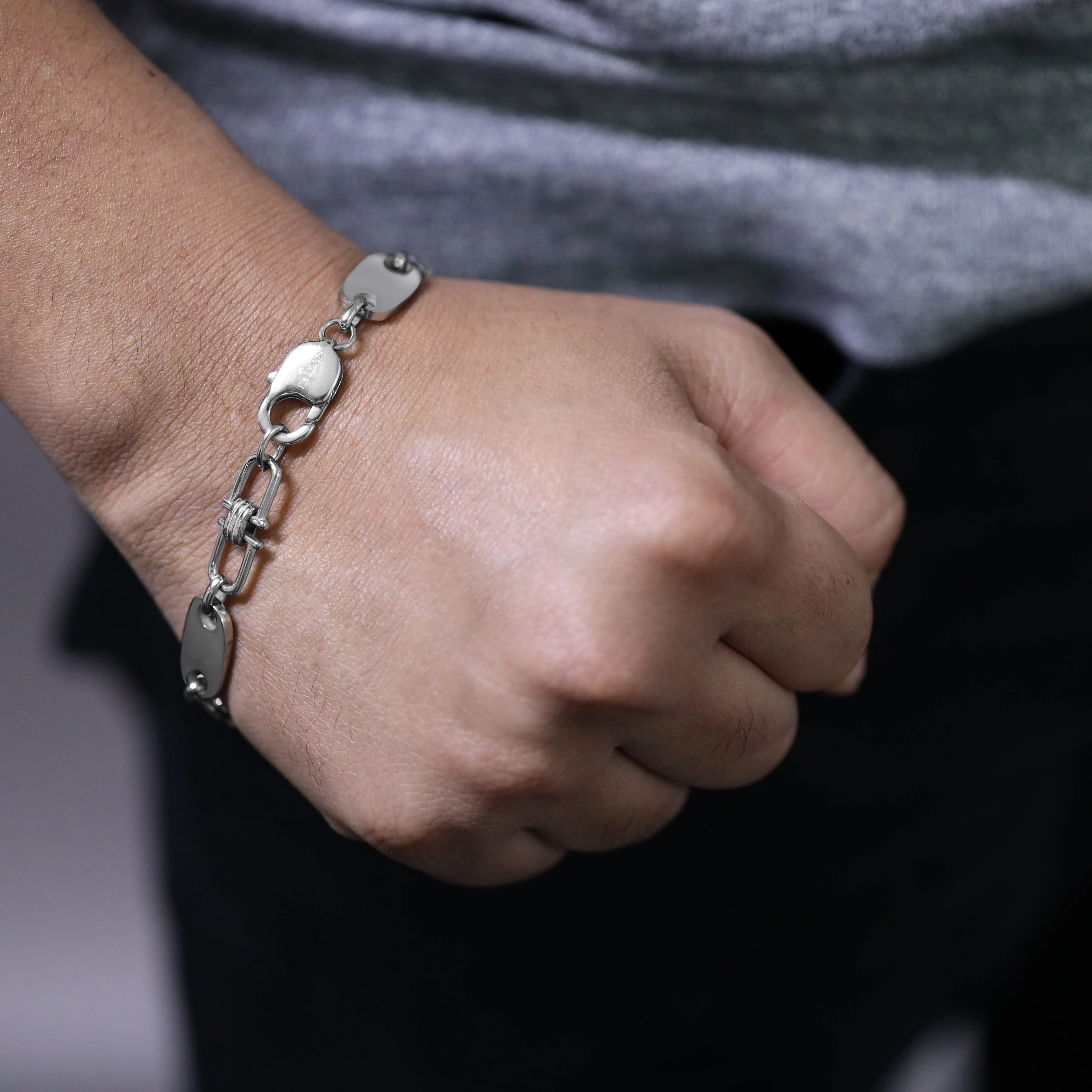10mm Plattenkette Armband aus Edelstahl - Image 3