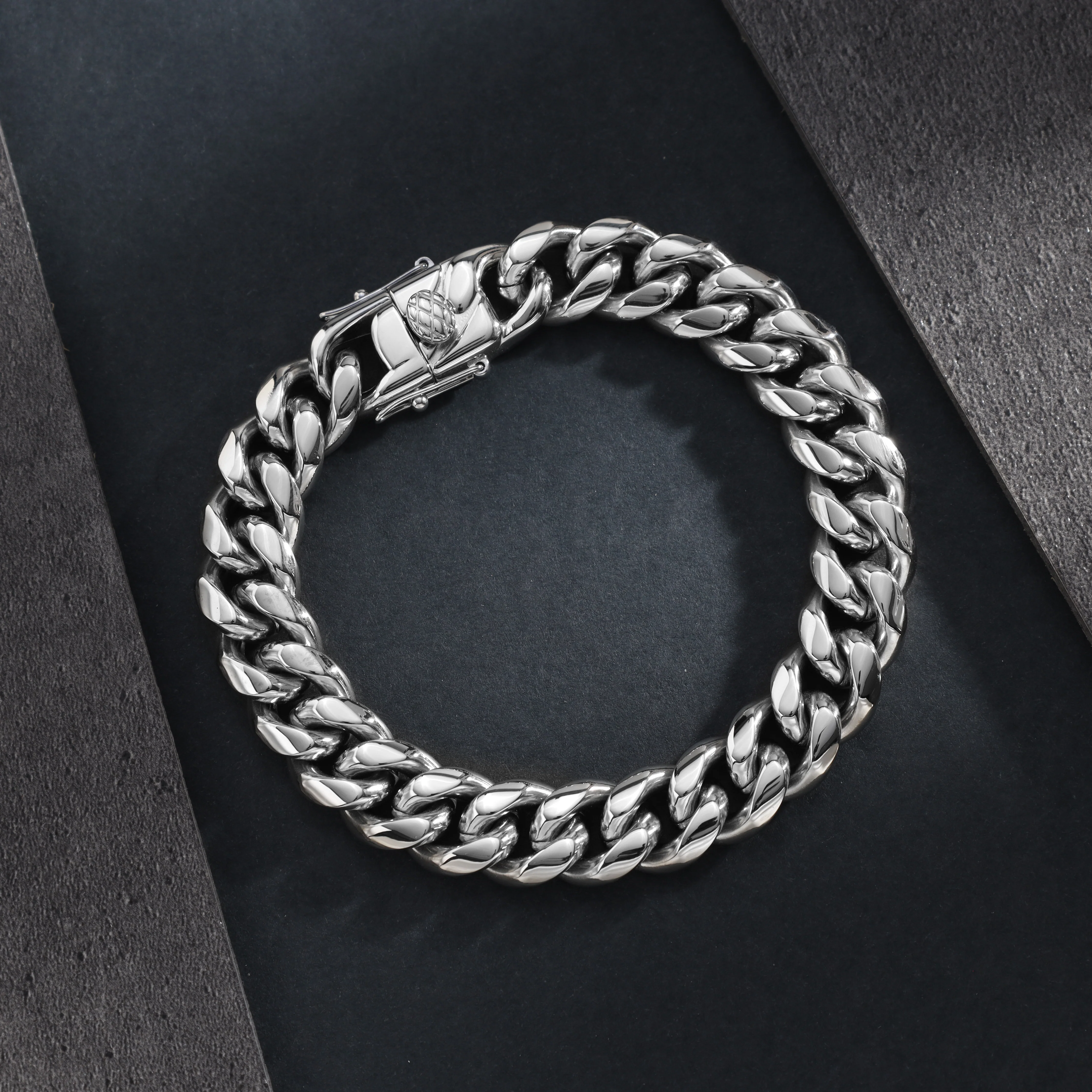 12mm Miami Cuban Link Armband aus Edelstahl Panzerkette - Image 12