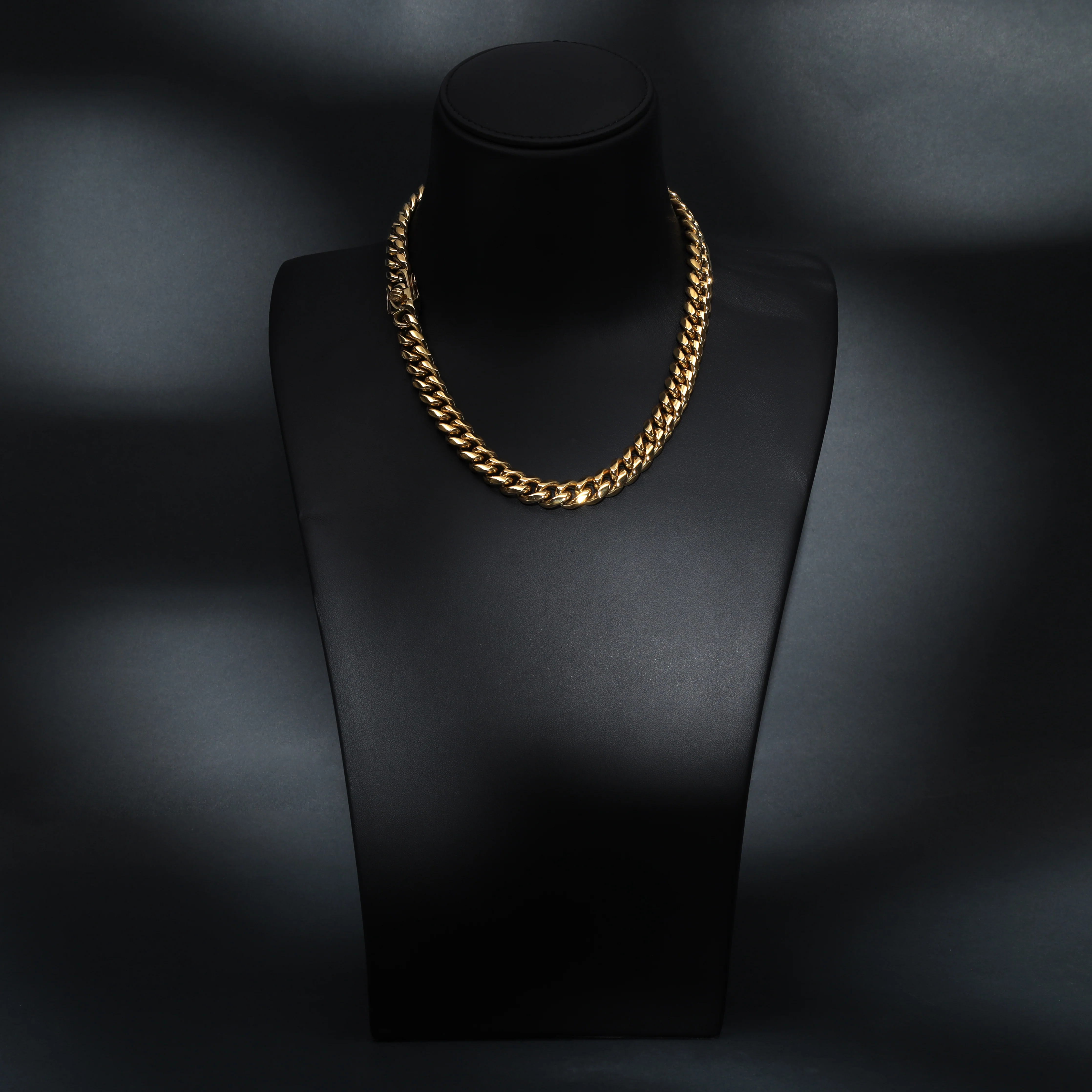12mm Miami Cuban link aus Edelstahl - Vergoldet Panzerkette - Image 4