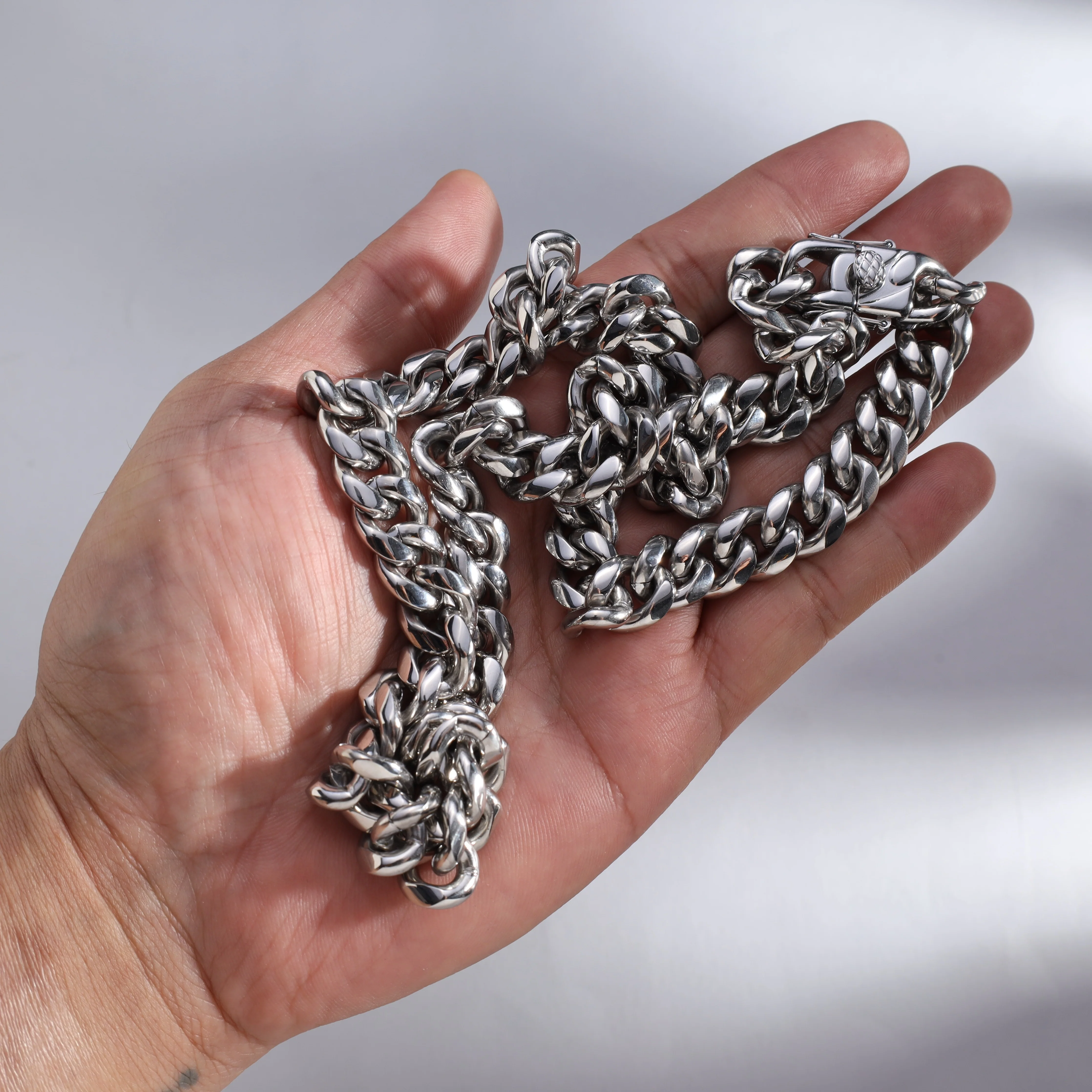 12mm Miami Cuban Link Panzerkette aus Edelstahl Panzerkette - Image 5