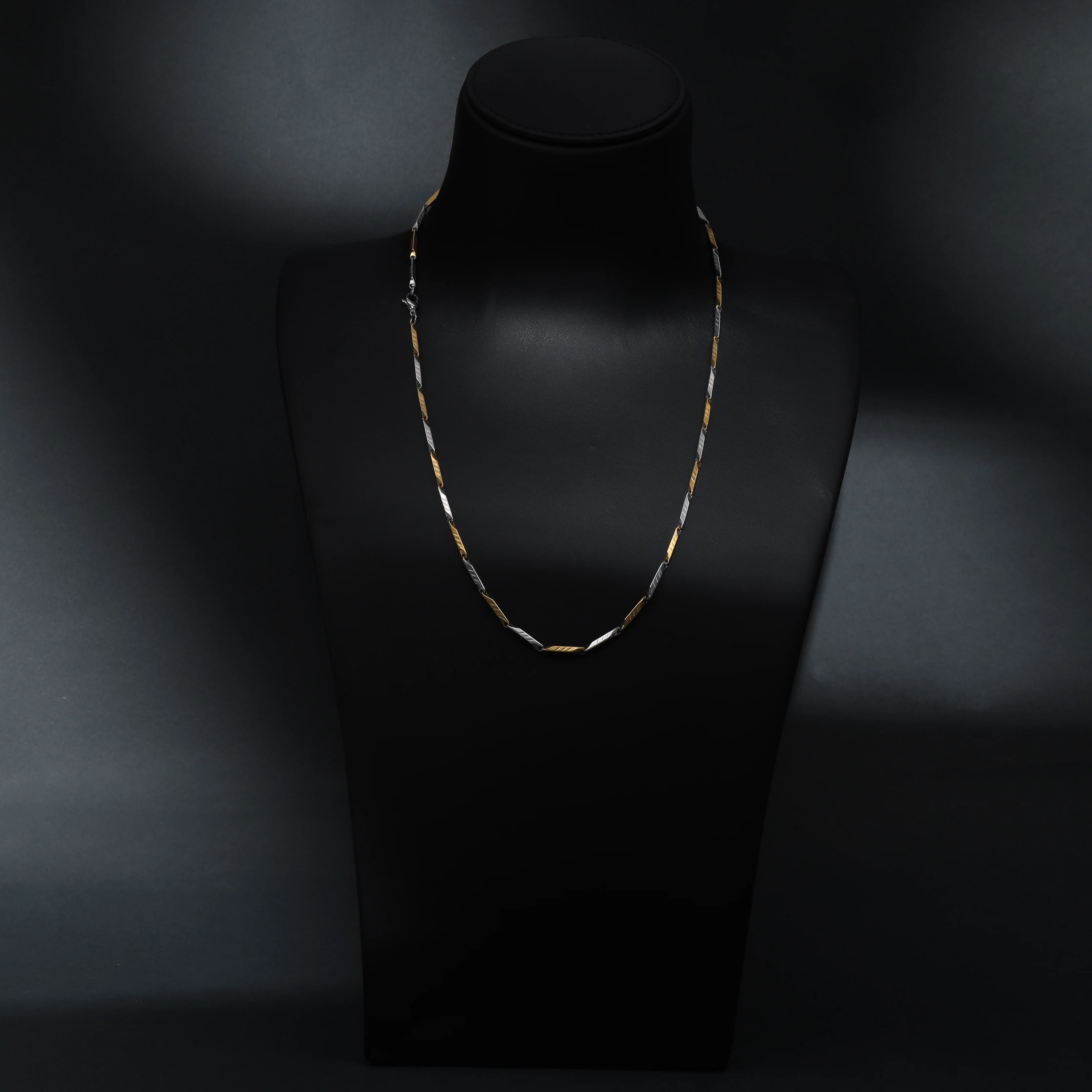 2,5mm Bicolor Bullet Chain aus Edelstahl - vergoldet - Image 3
