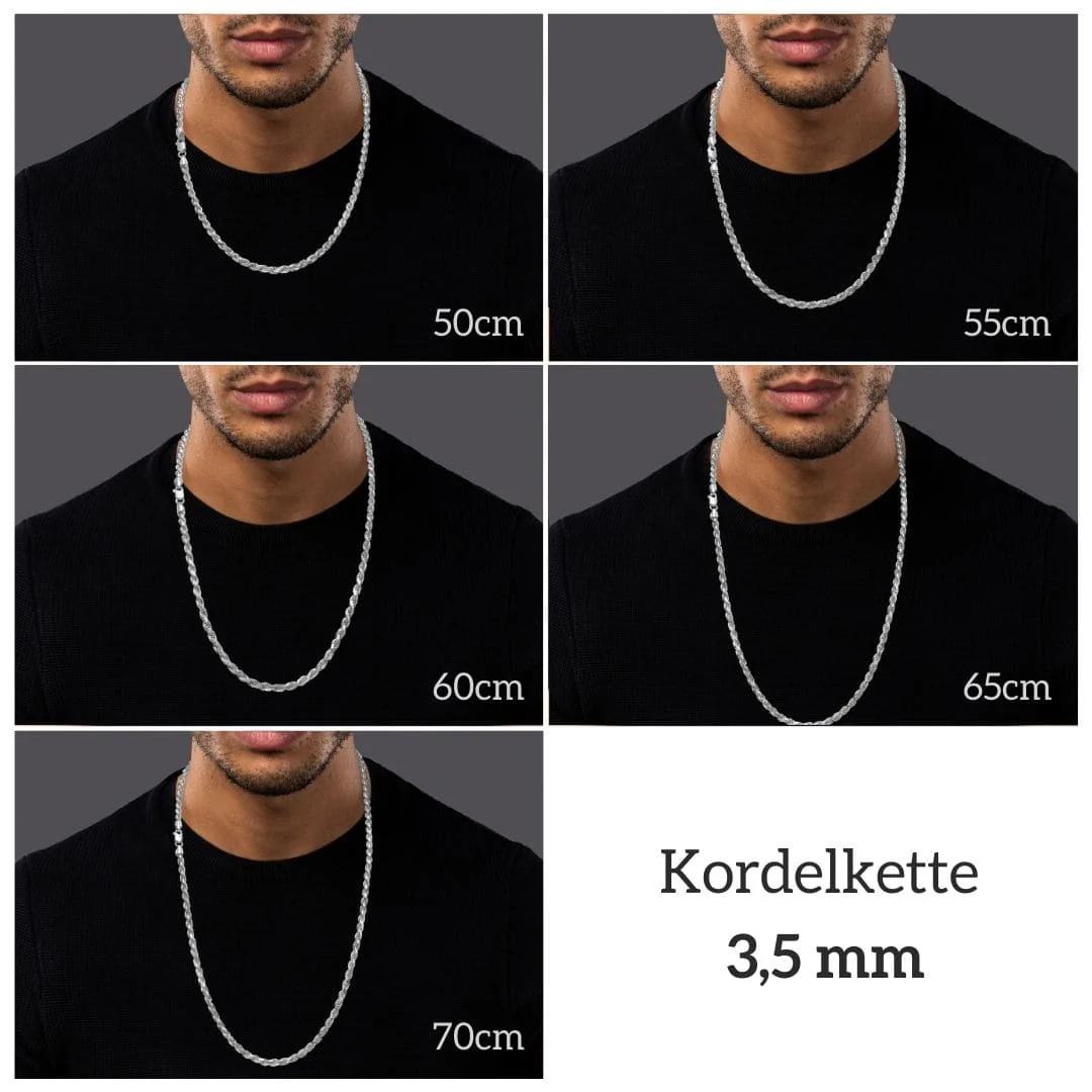 3,5mm Kordelkette Rope Chain aus 925 Silber - Image 6