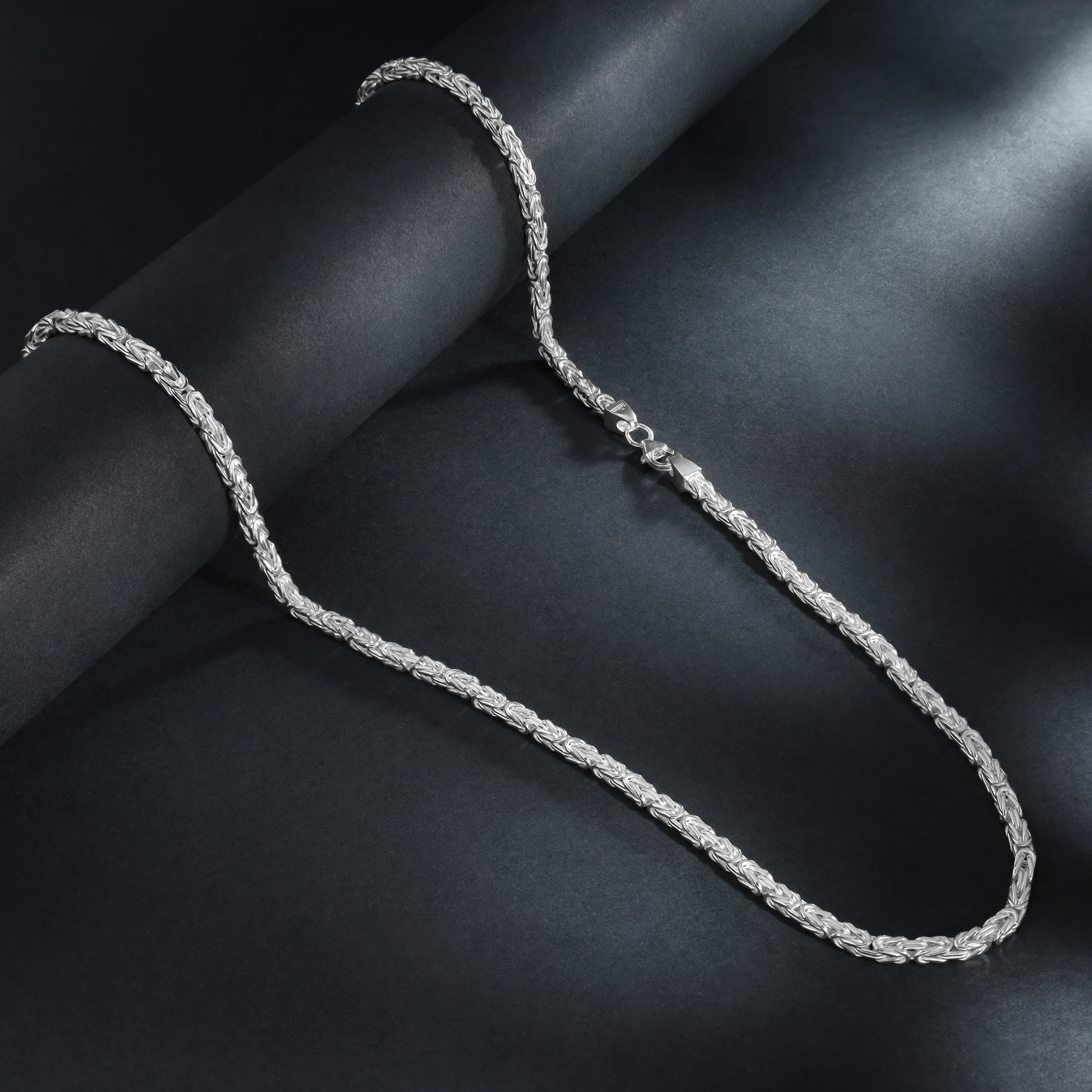 3mm Königskette - 925 Silber massiv vierkant hochglanzpoliert - Image 9