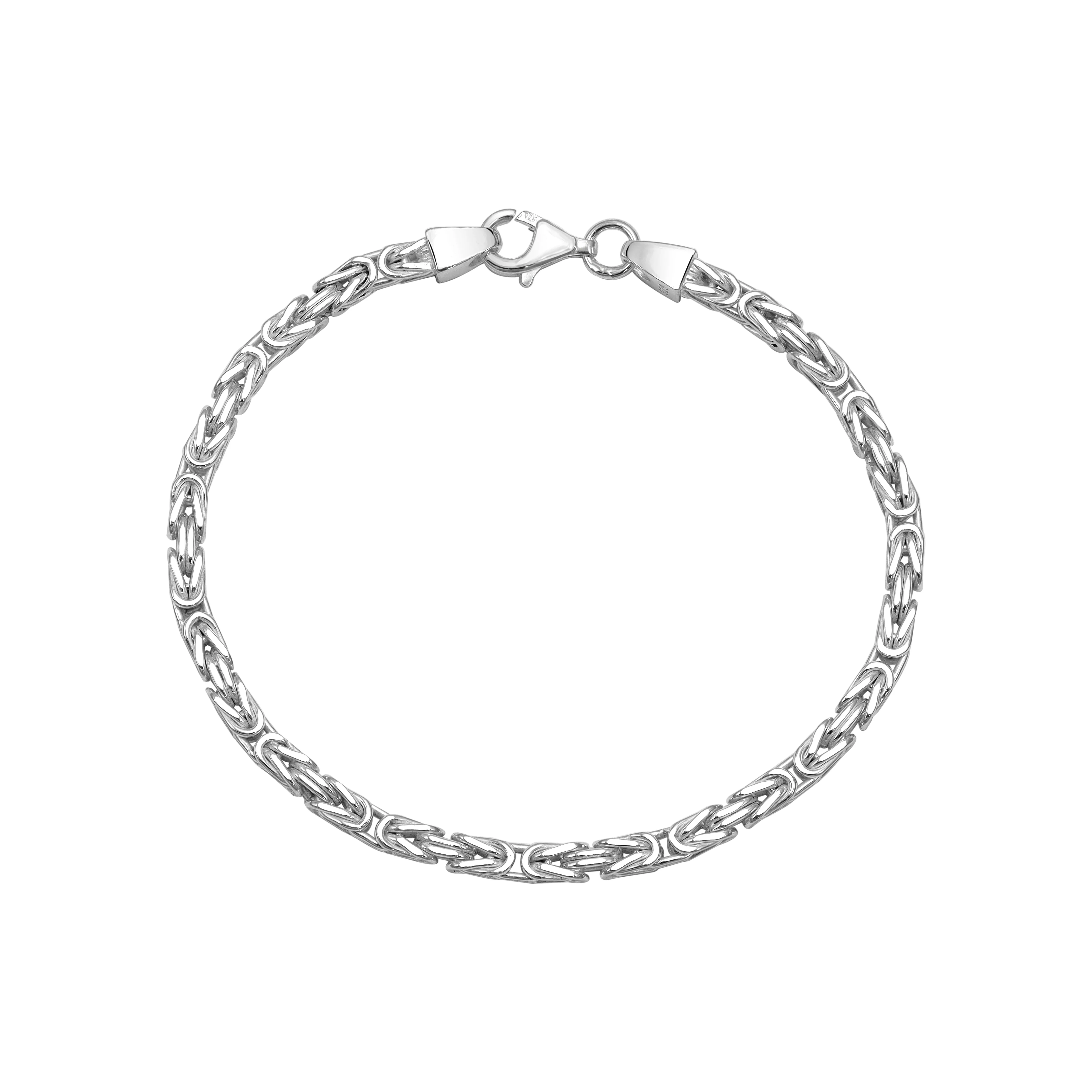 3mm Königskette Armband - 925 Silber massiv vierkant hochglanzpoliert - Image 10