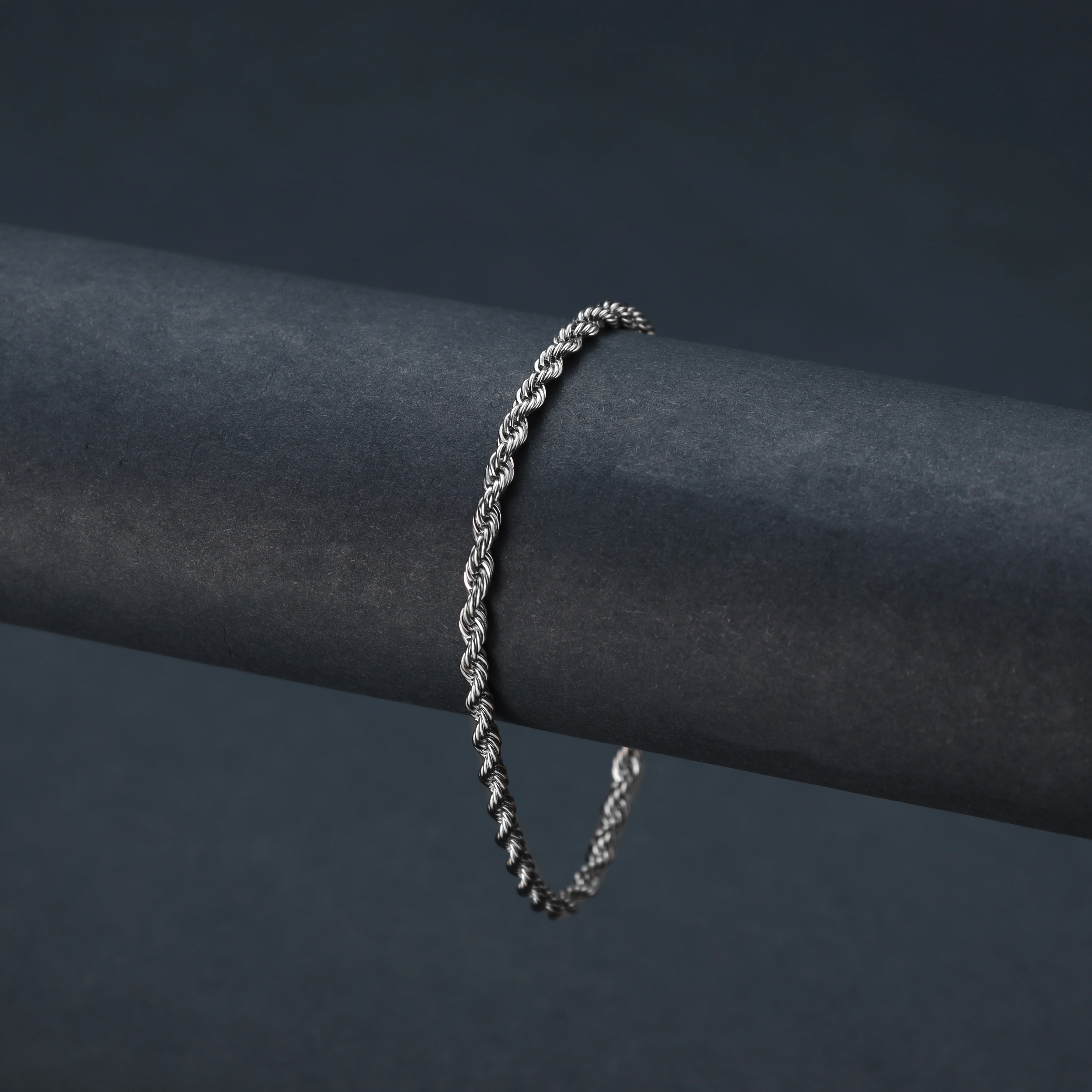 3mm Rope Chain Kordelkette Armband aus Edelstahl - Image 7