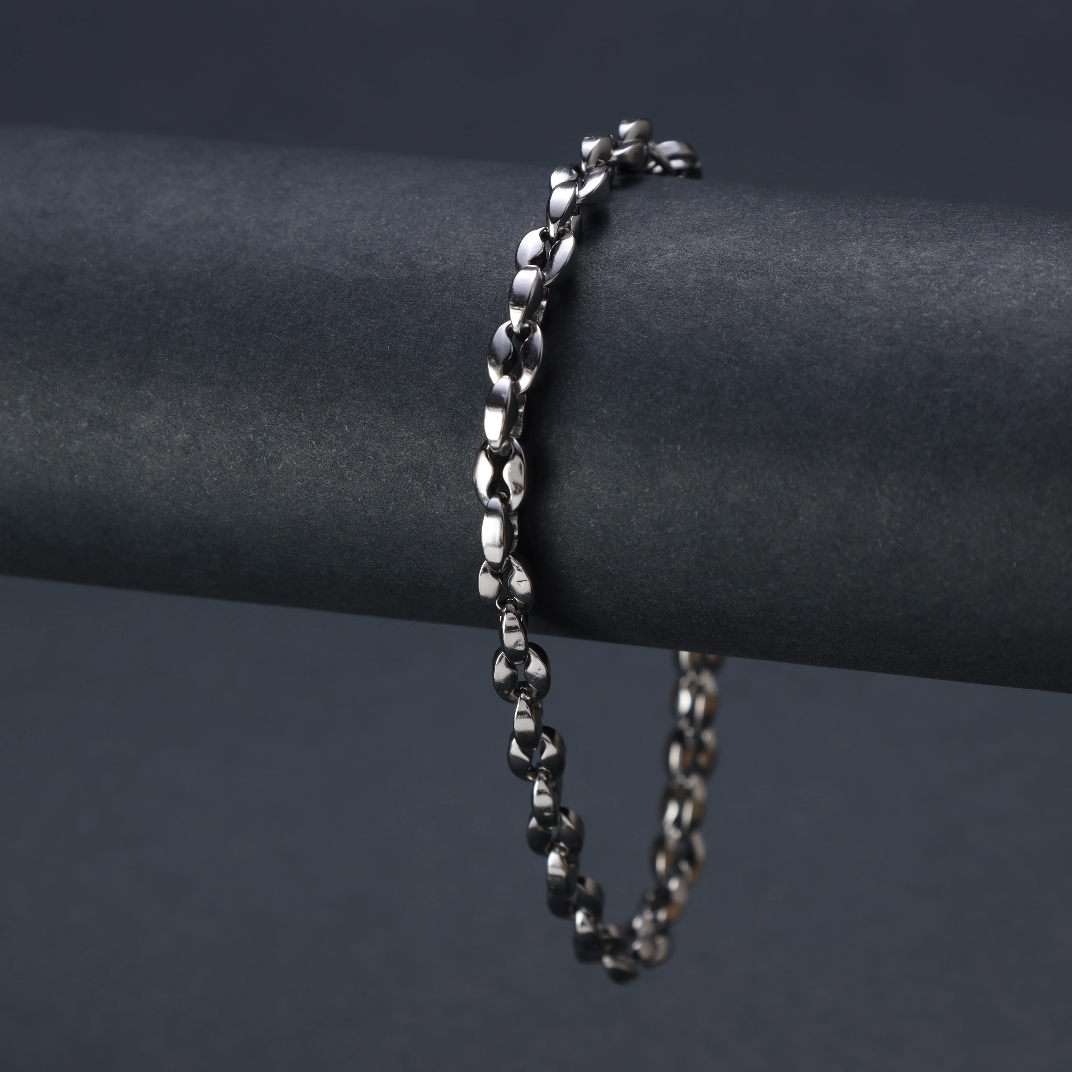 5mm Bohnenkette Armband aus Edelstahl - Image 3