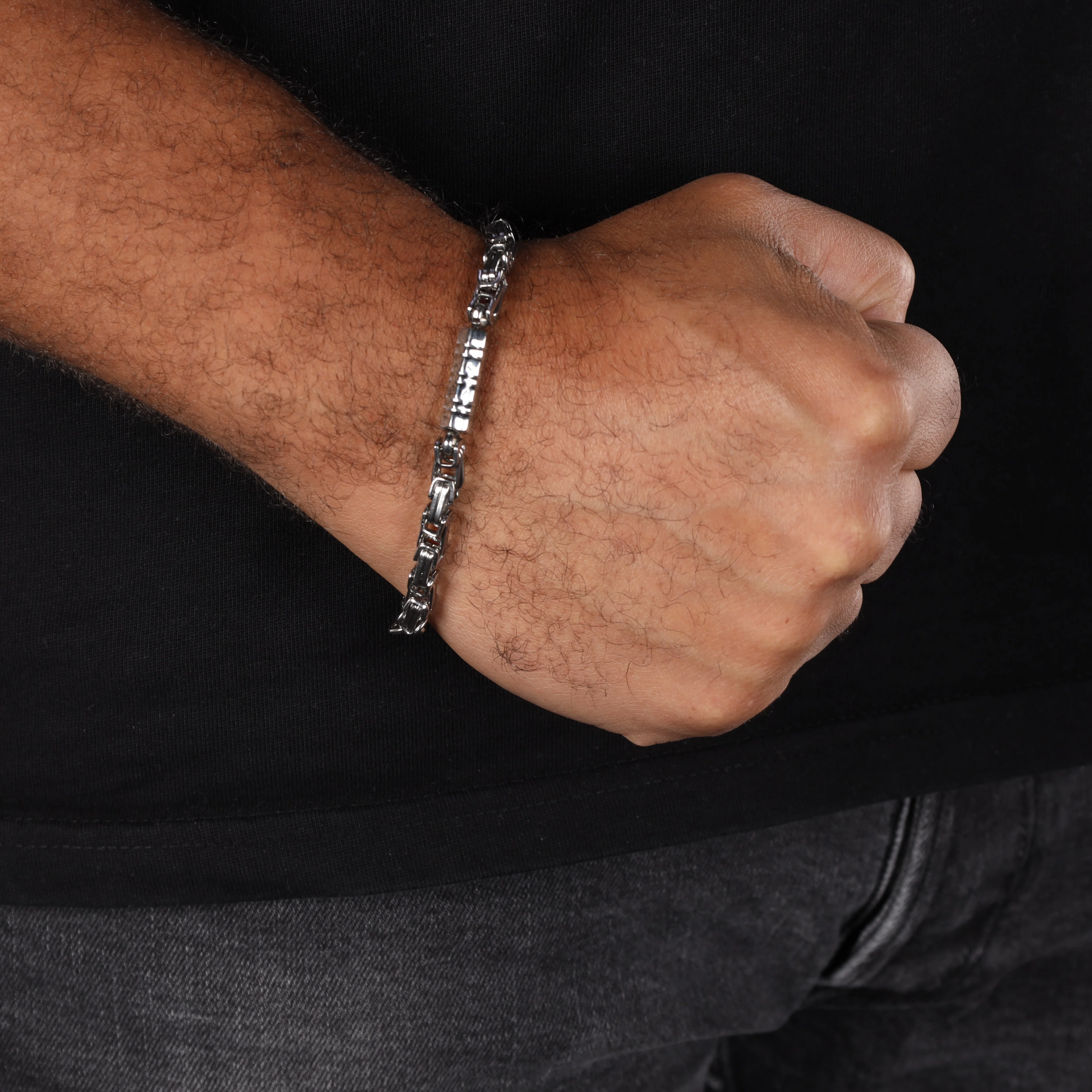 5mm Königskette Armband 22cm aus Edelstahl - Image 3
