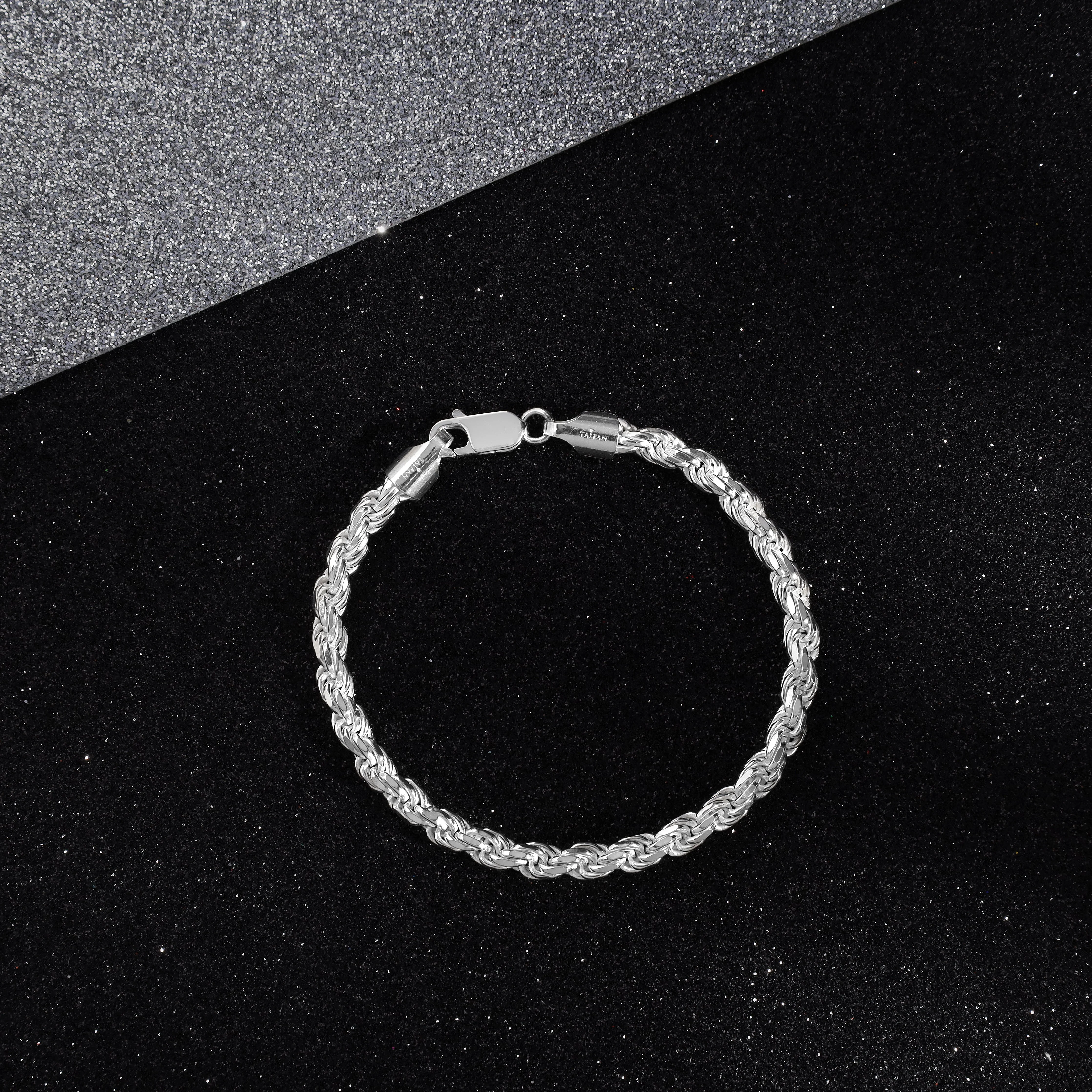 5mm Kordelkette Armband Rope Chain aus 925 Silber - Image 10