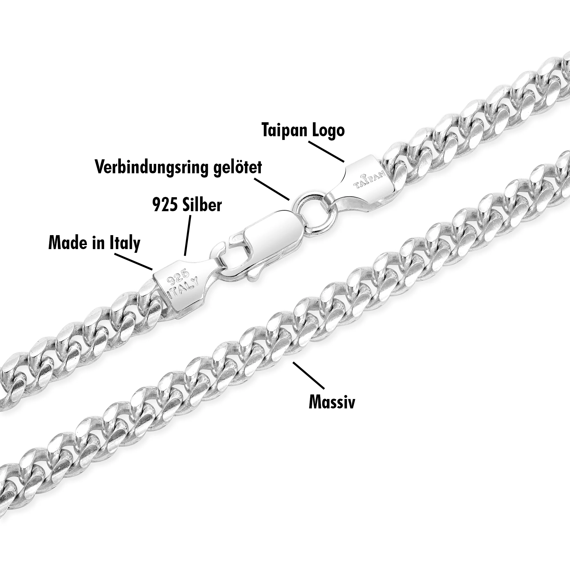 5mm Miami Cuban Link Chain Panzerkette aus 925 Silber - Image 3