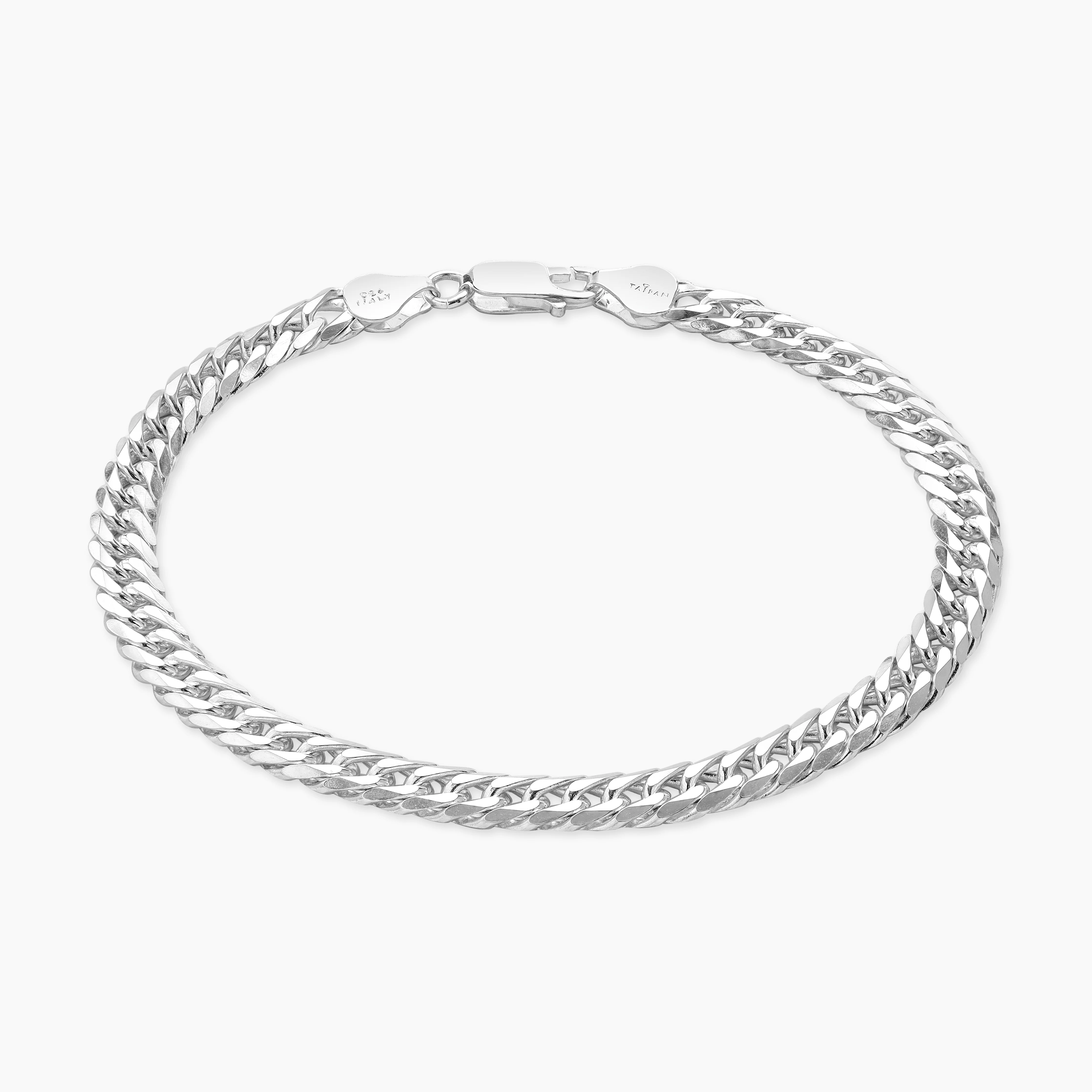 6mm Doppel Panzerkette Zwillingskette Armband - 925 Silber - Image 12