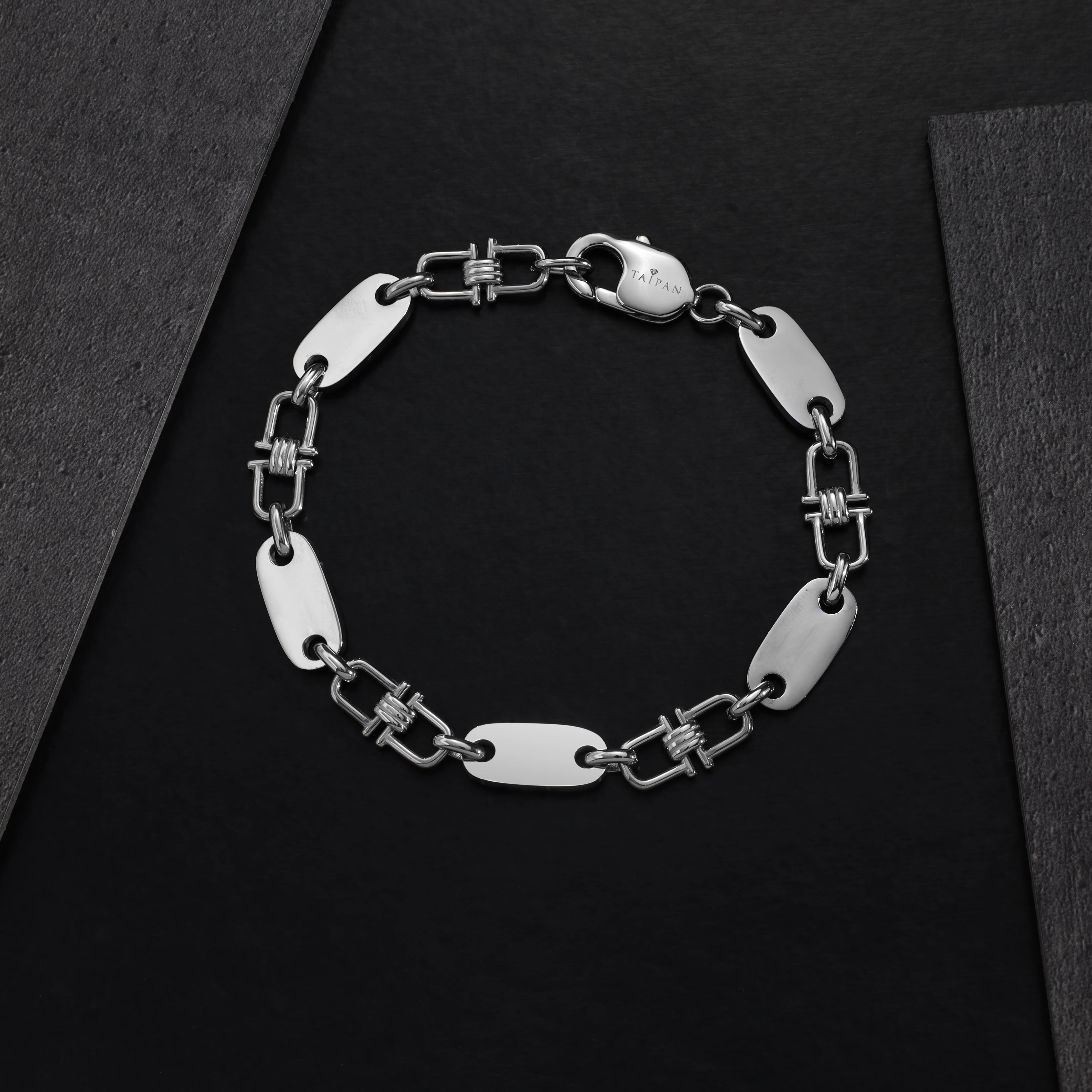 8,5mm Plattenkette Armband aus Edelstahl - Image 8