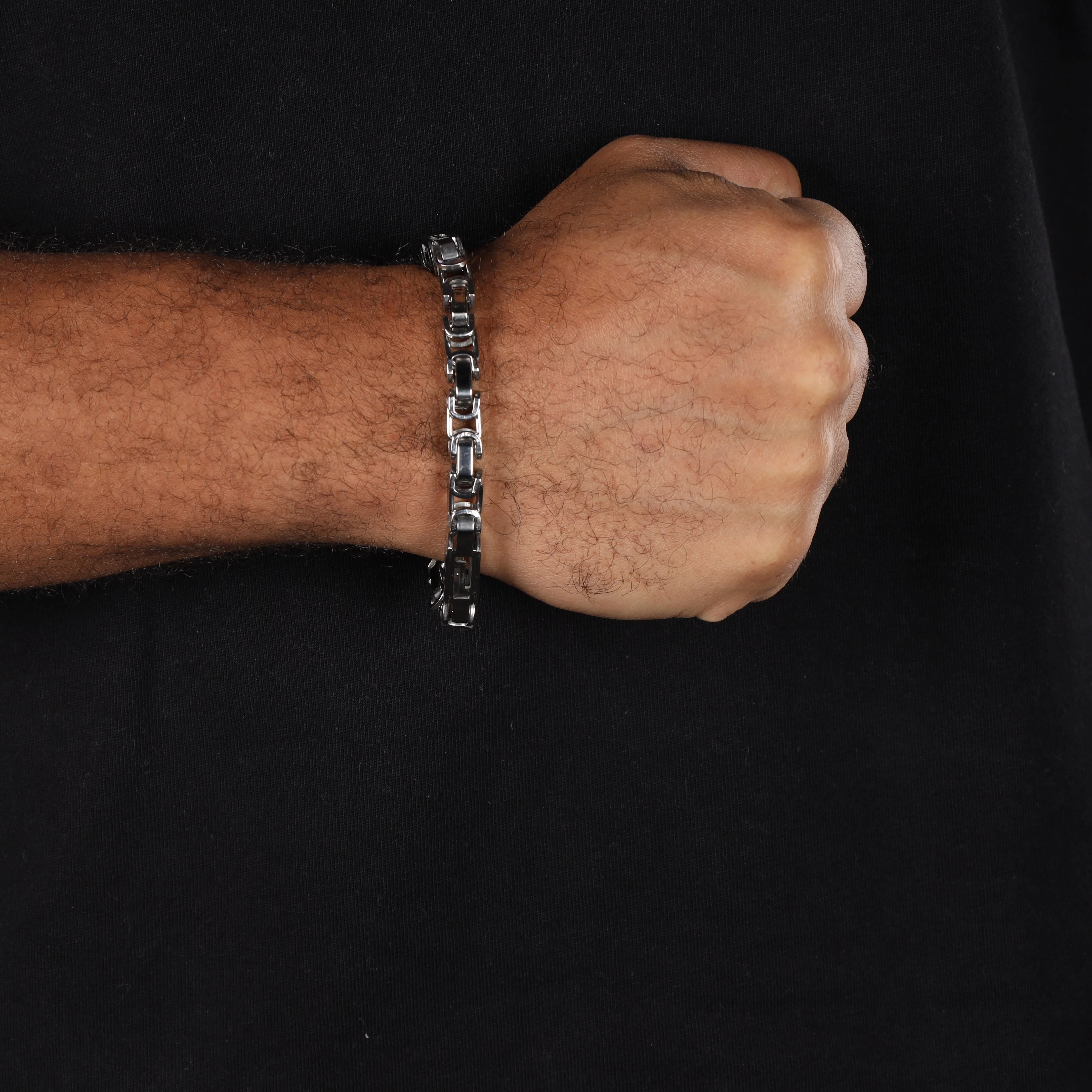 8mm Königskette Armband 22cm aus Edelstahl - Image 4