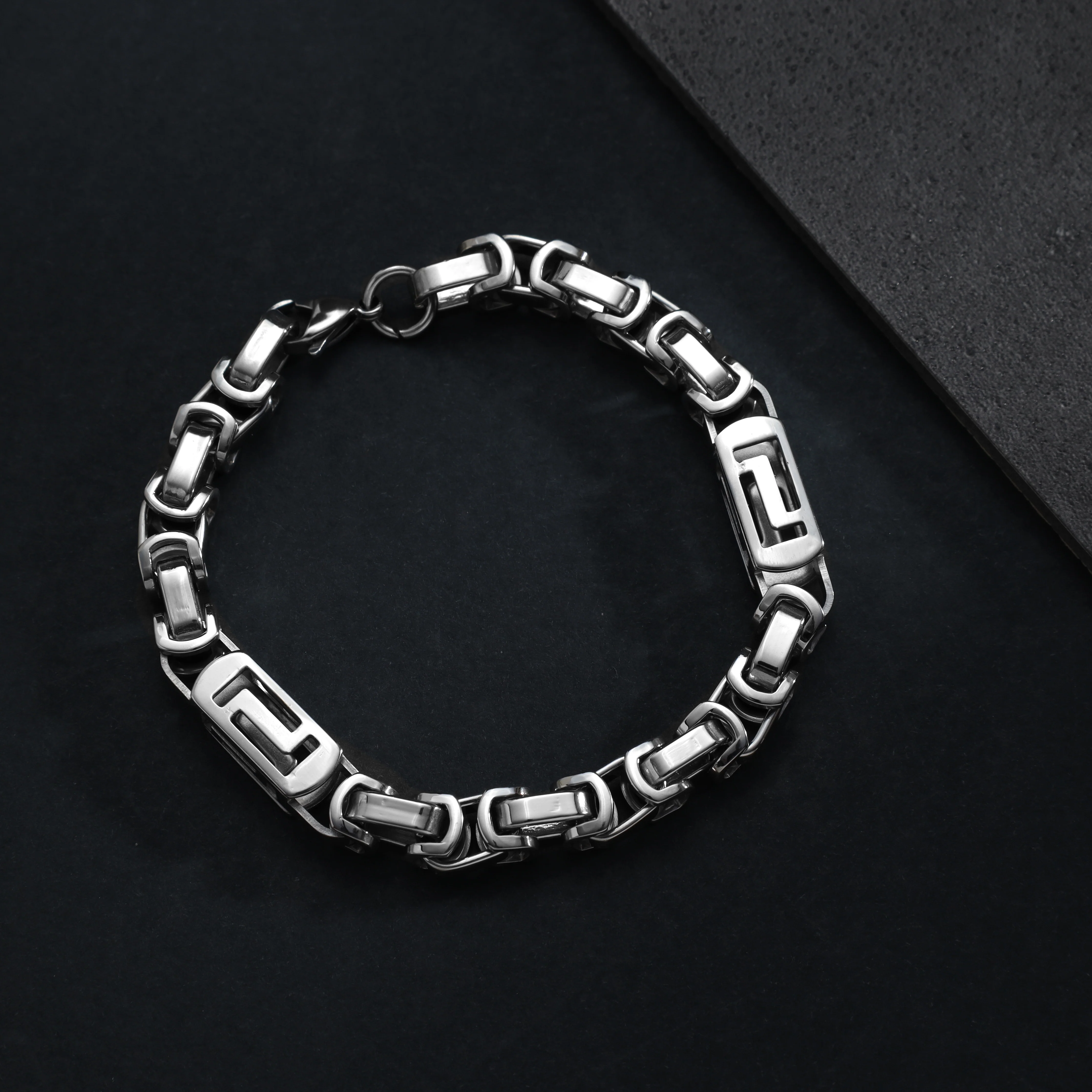 8mm Königskette Armband 22cm aus Edelstahl - Image 7
