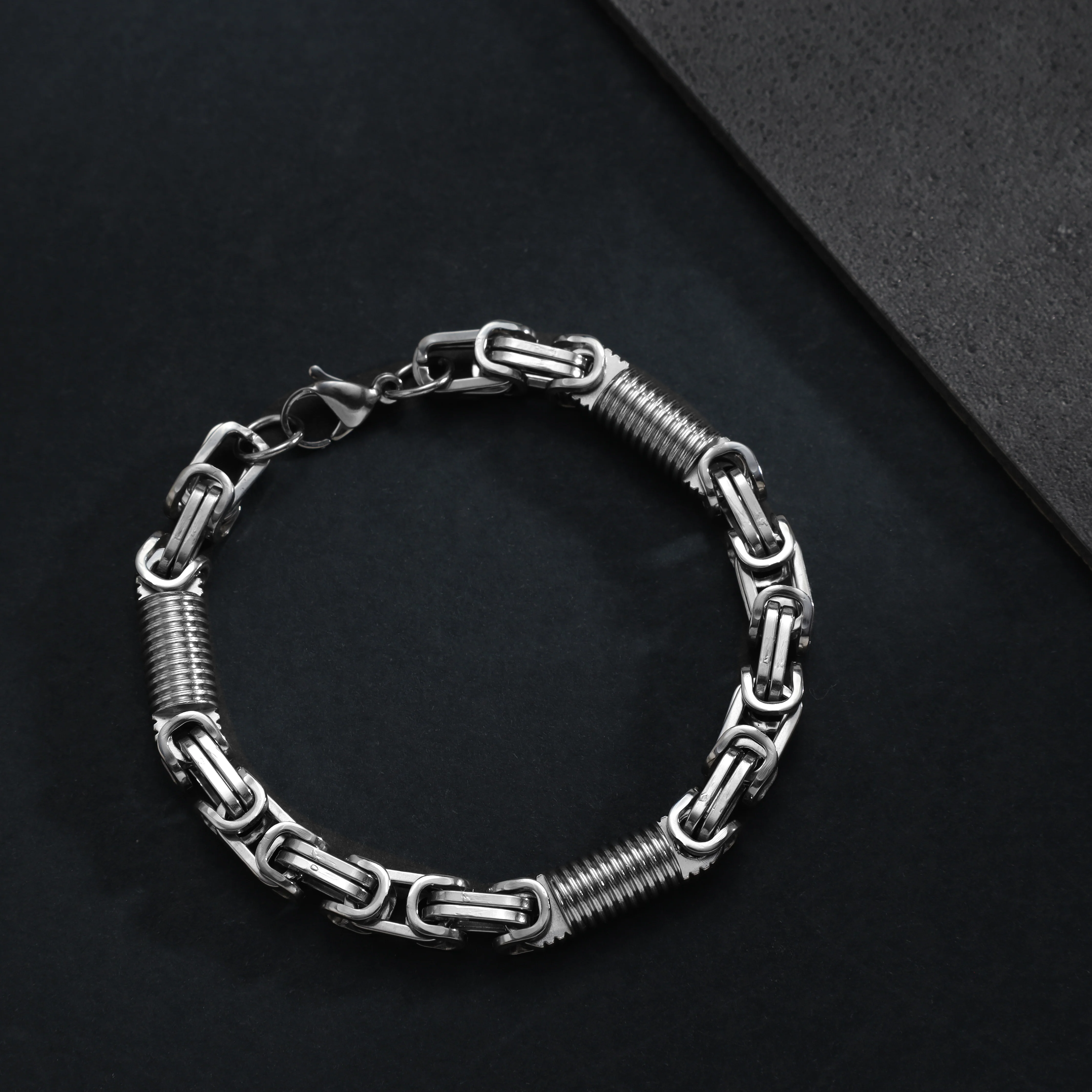 8mm Königskette Armband 22cm aus Edelstahl - Image 8