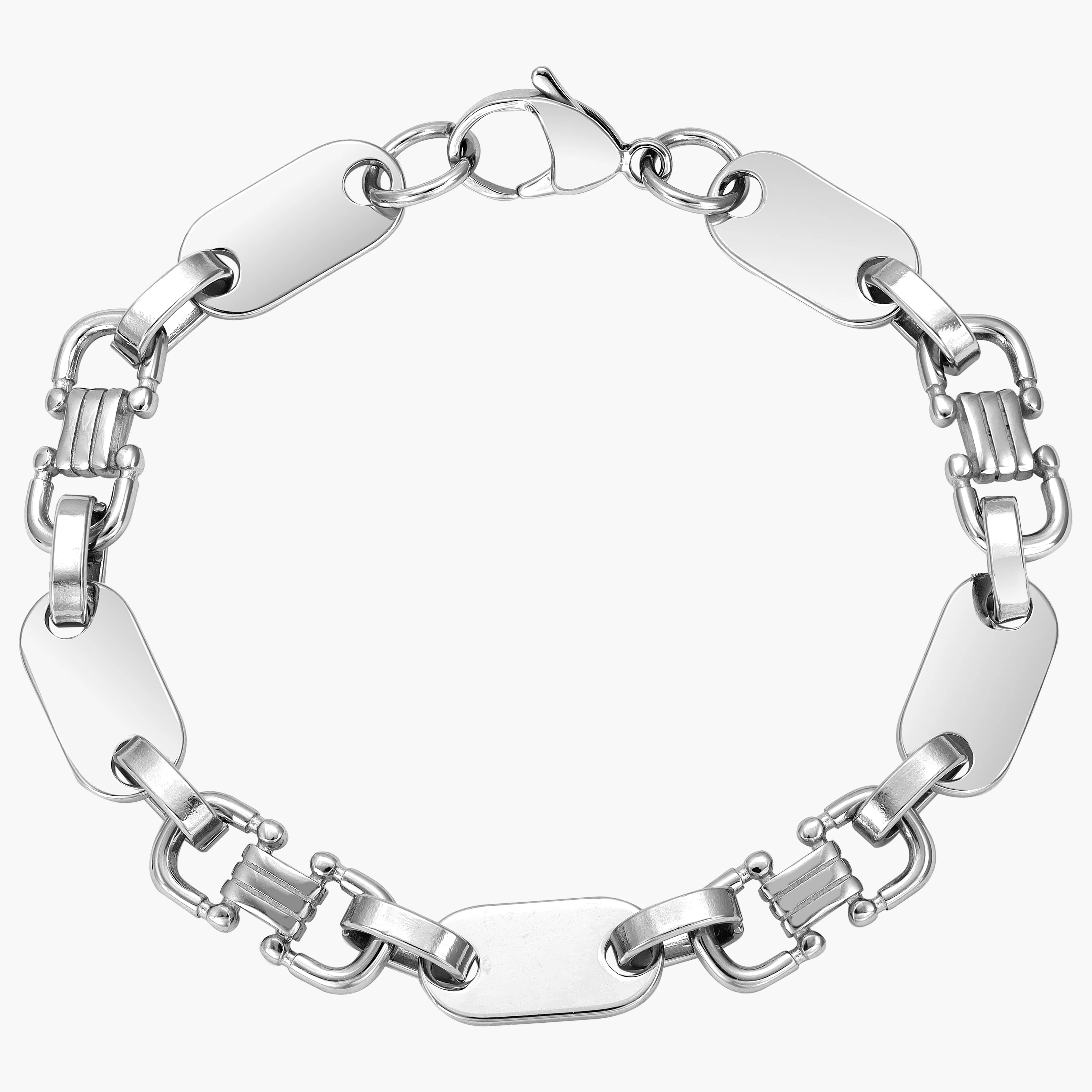 8mm Plattenkette Armband Steigbügelkette aus Edelstahl - Image 5
