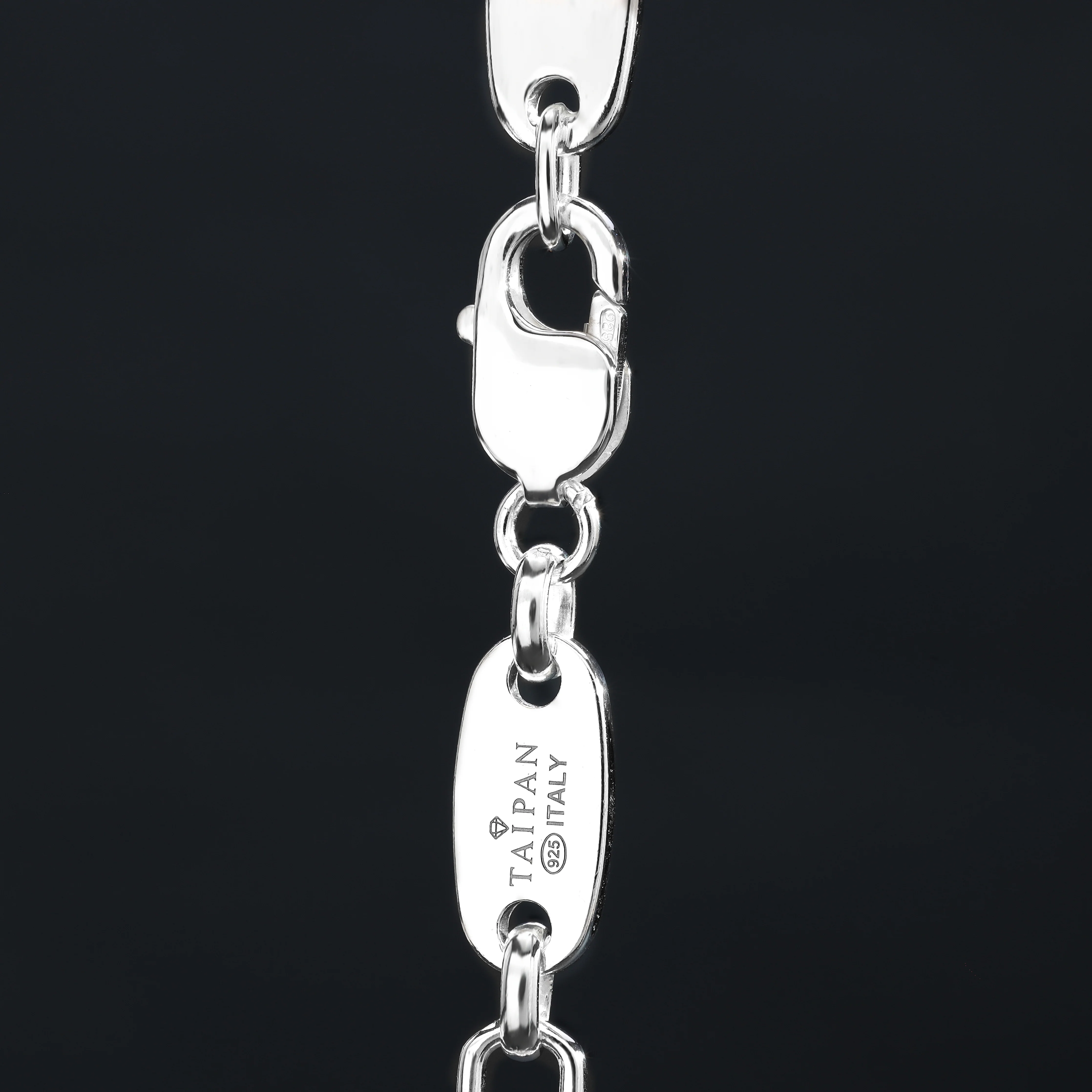 8mm Plattenkette bewegliche Steigbügelkette - 925 Silber - Image 13