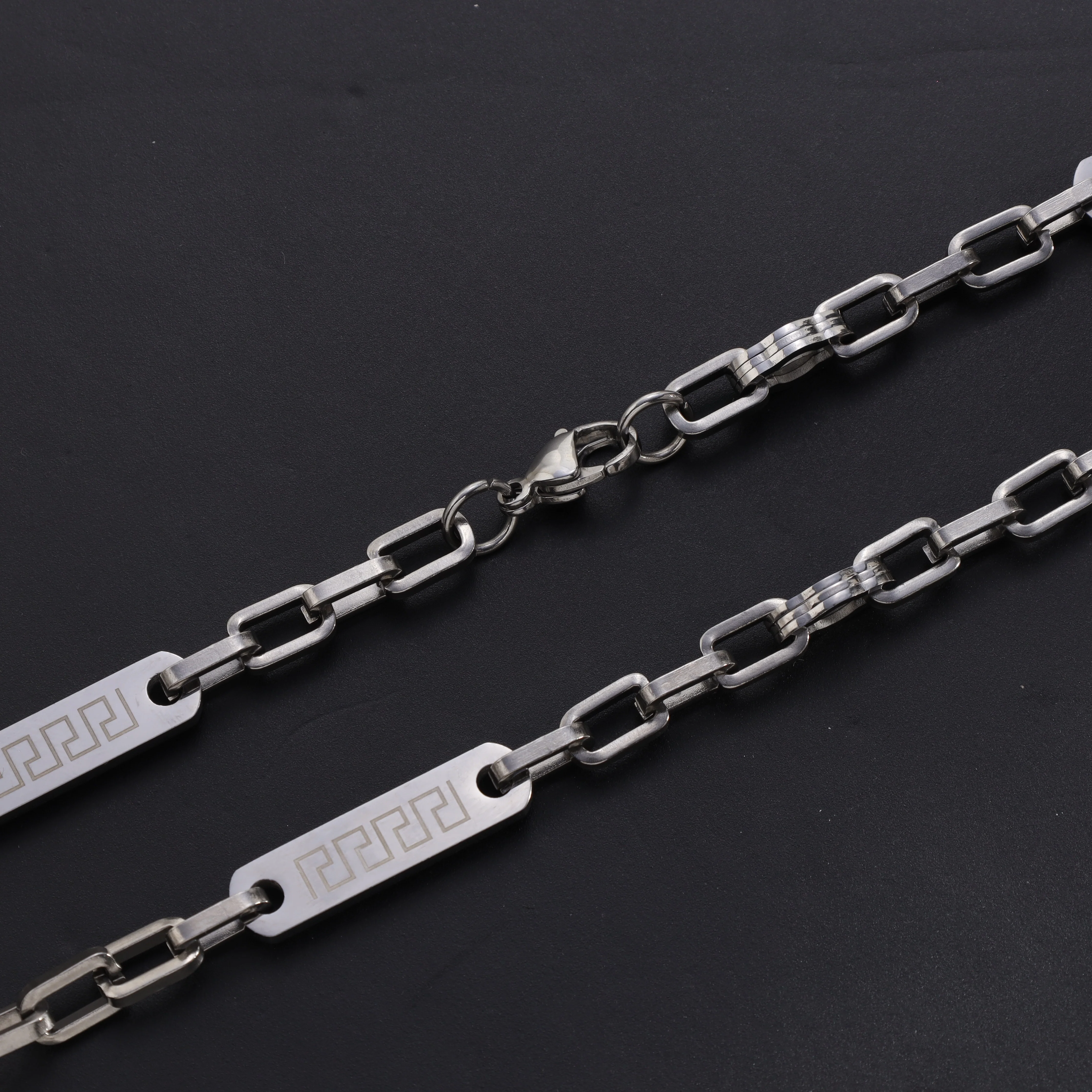 Ankerkette mit Plattenelement 7,5mm breit aus Edelstahl - Image 4