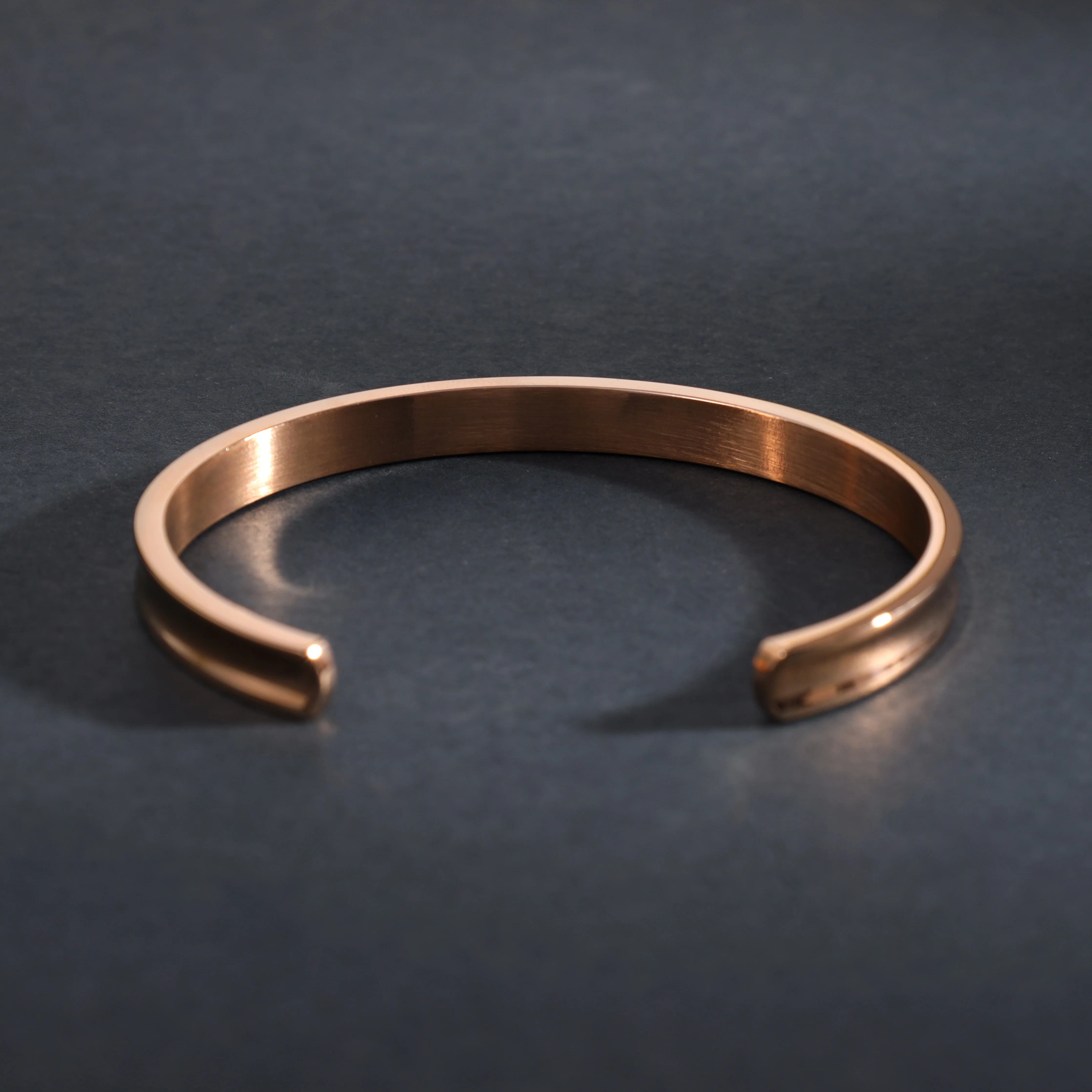 Armreif Armband 6mm breit aus Edelstahl Rosegold vergoldet - Image 3