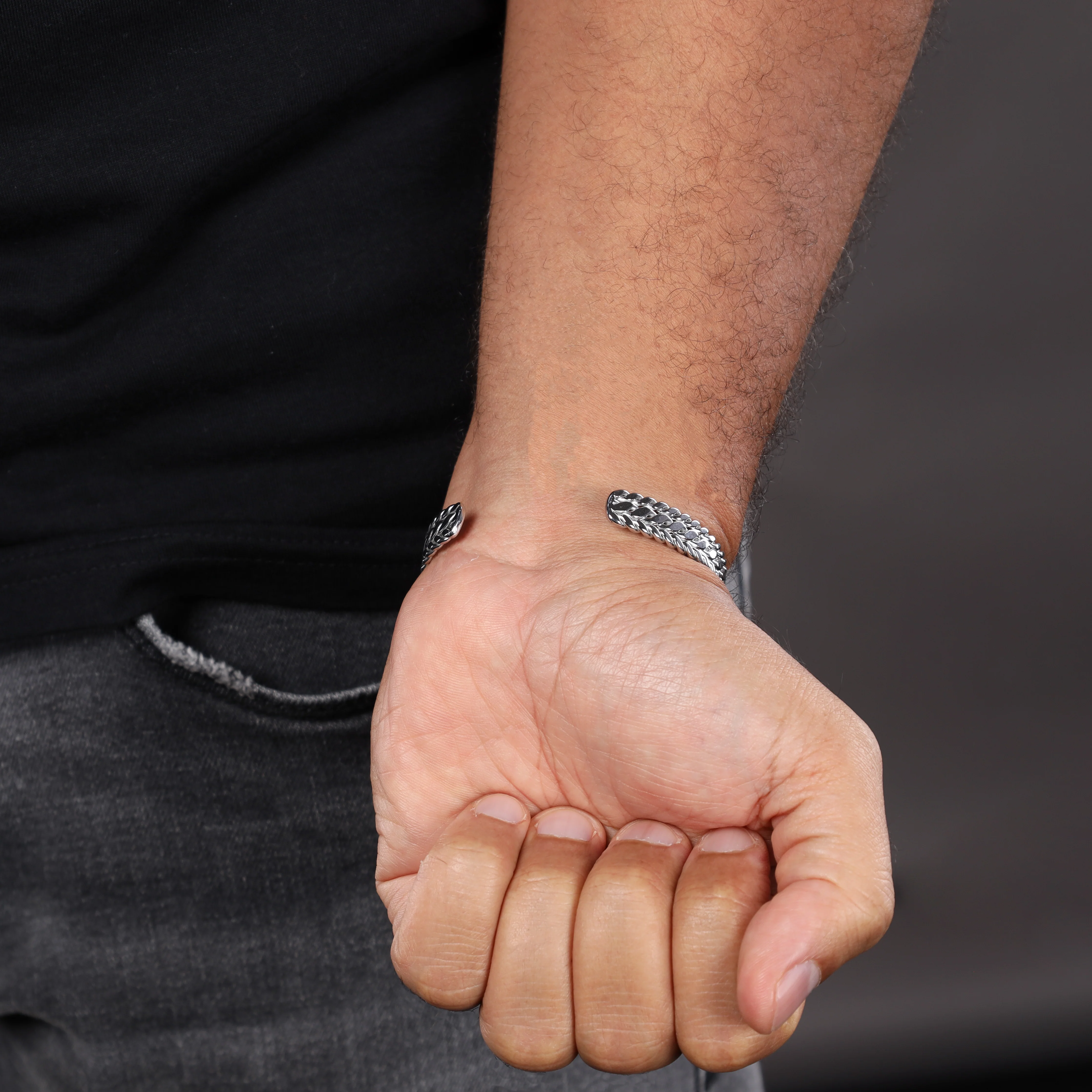 Armreif Armband 9mm breit aus Edelstahl - Image 4