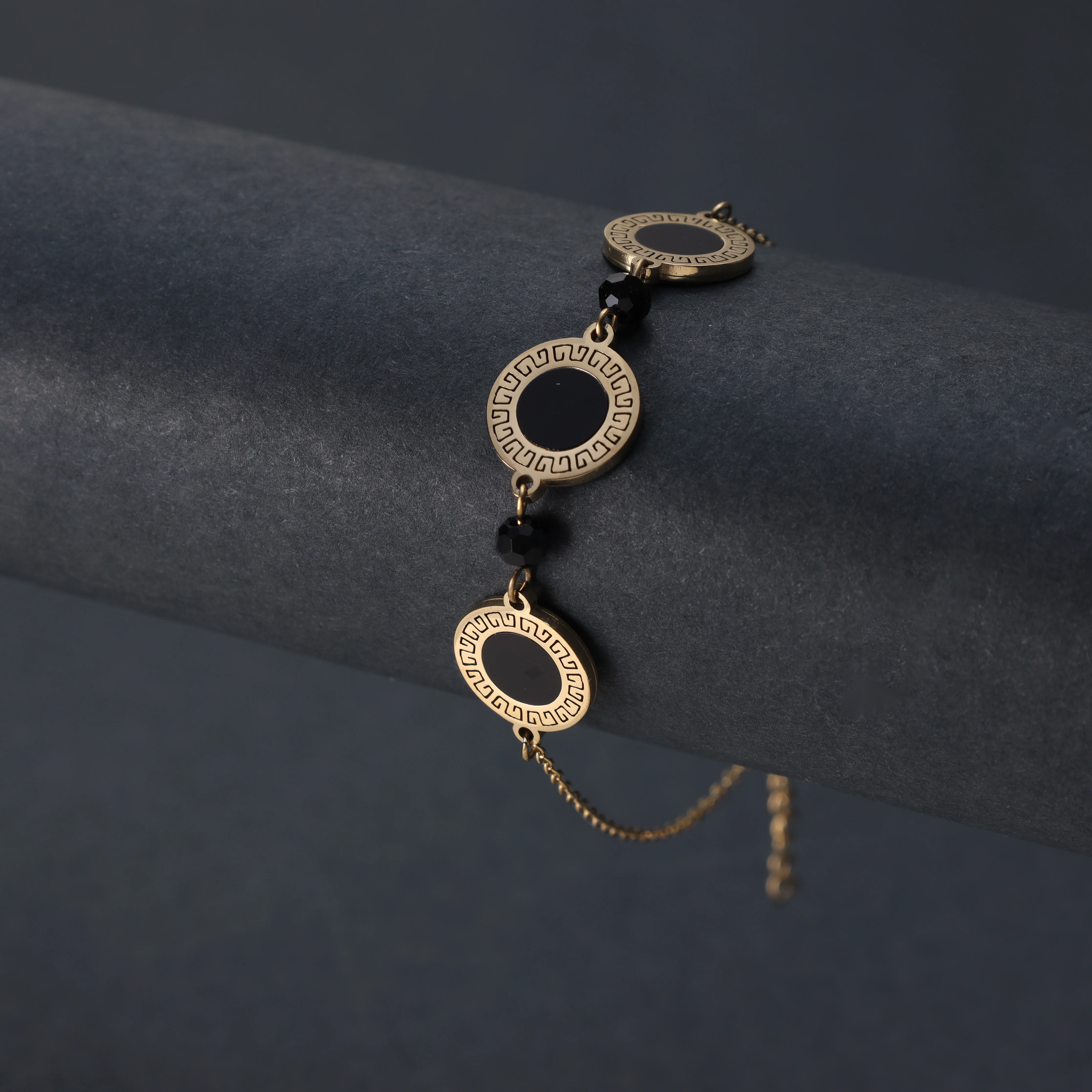 Damen Ankerkette Armband aus Edelstahl - Vergoldet - Image 3