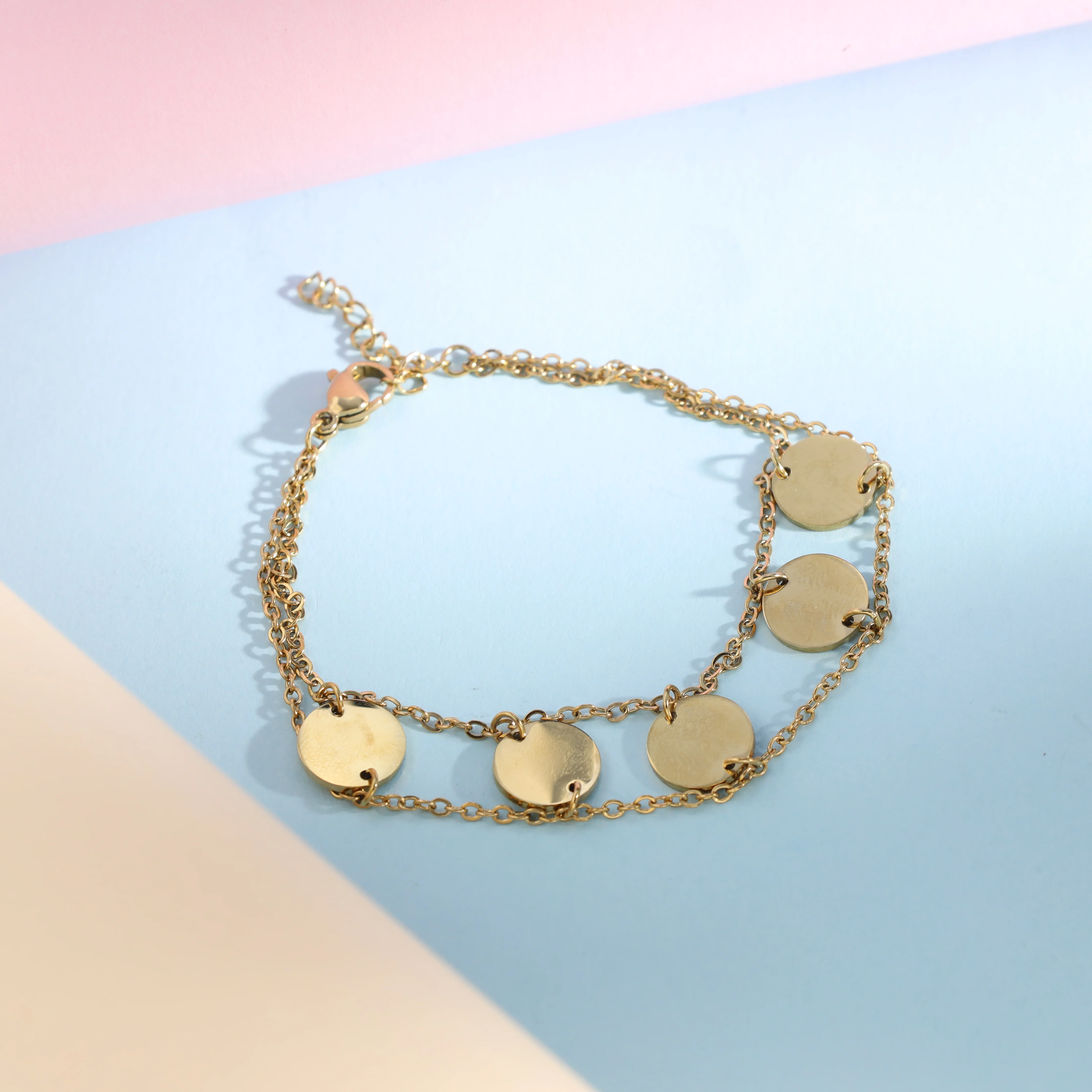 Damen Armband aus Edelstahl - Vergoldet - Image 2