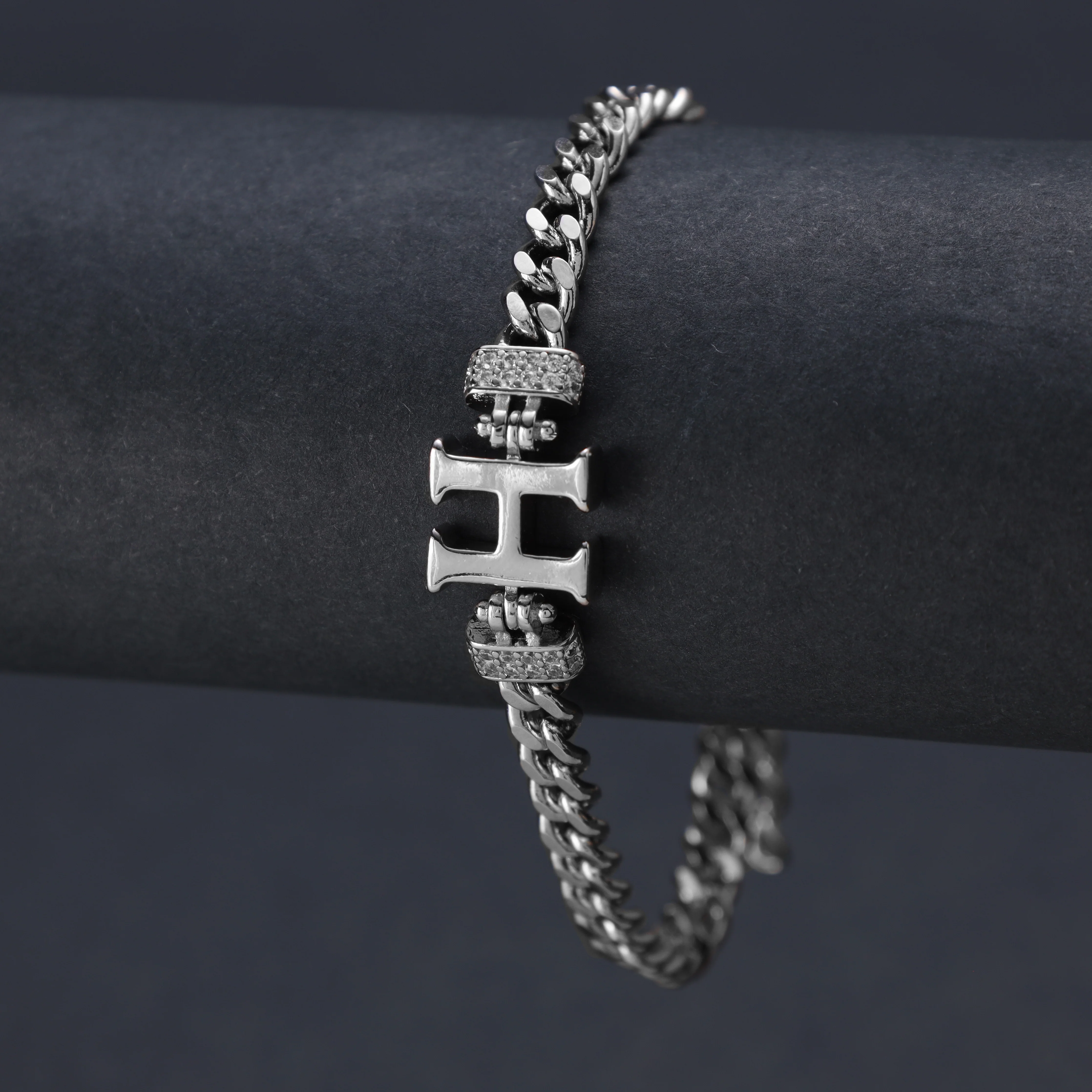 Damen Panzerkette Armband mit Buchstaben A-Z - Image 25