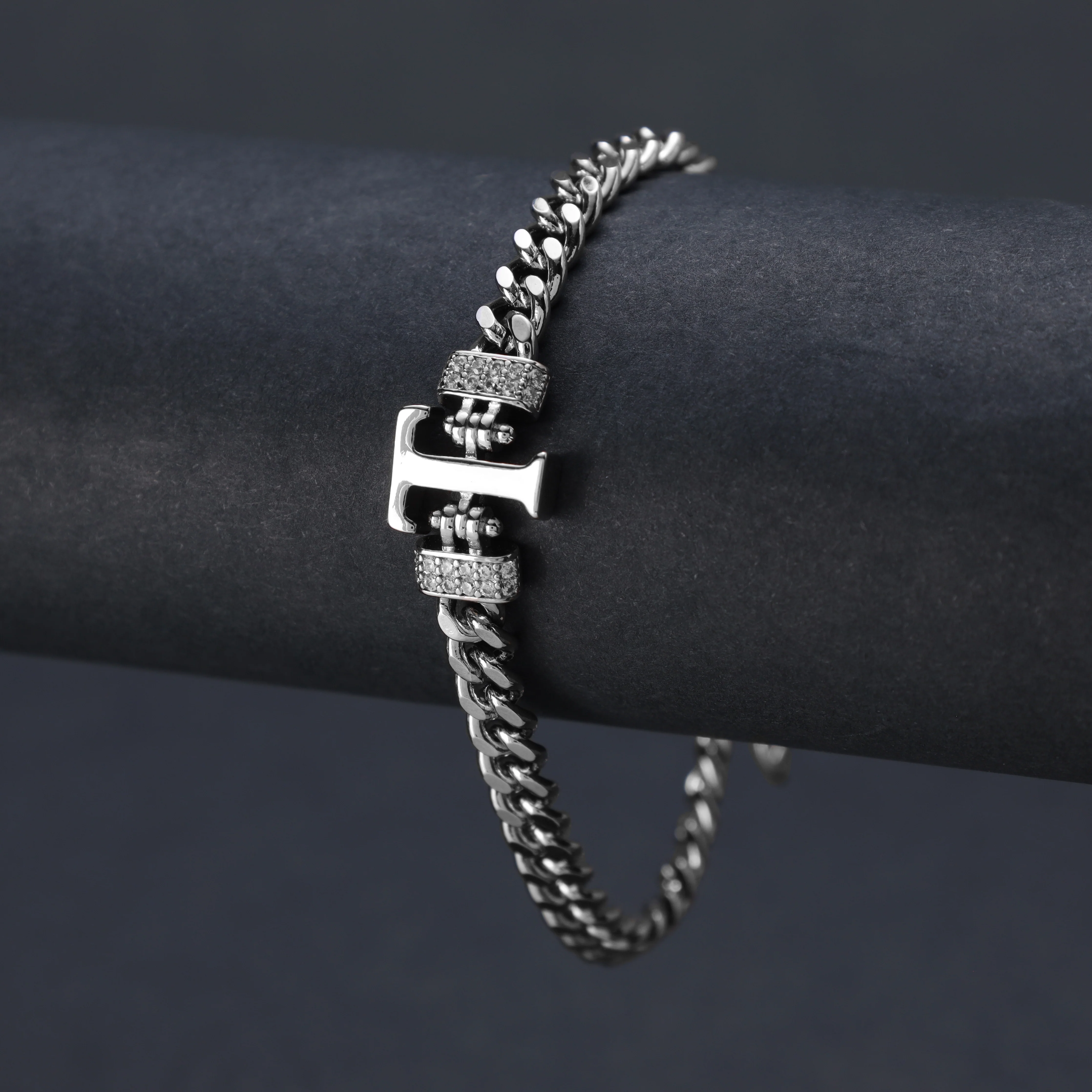 Damen Panzerkette Armband mit Buchstaben A-Z - Image 58