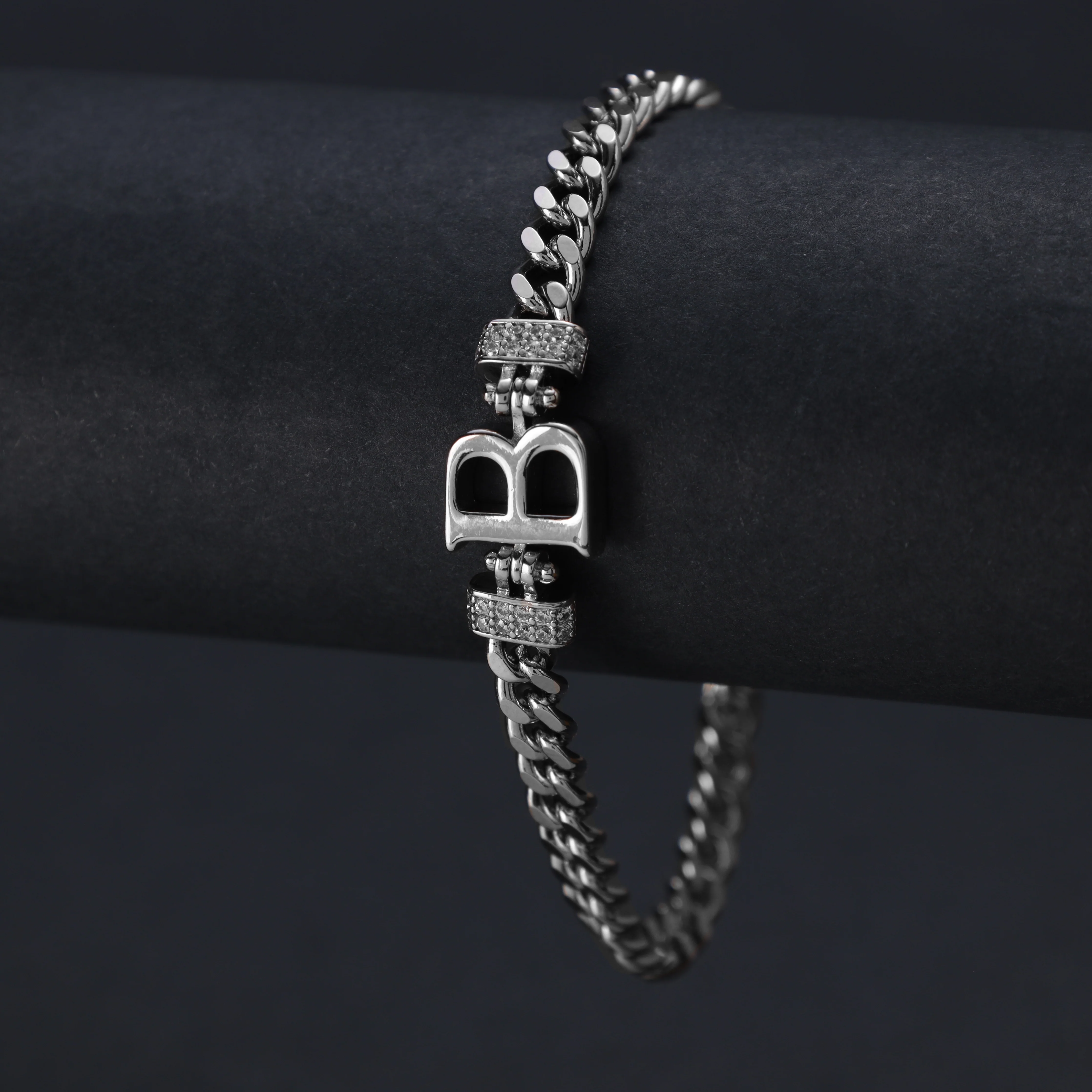 Damen Panzerkette Armband mit Buchstaben A-Z - Image 7