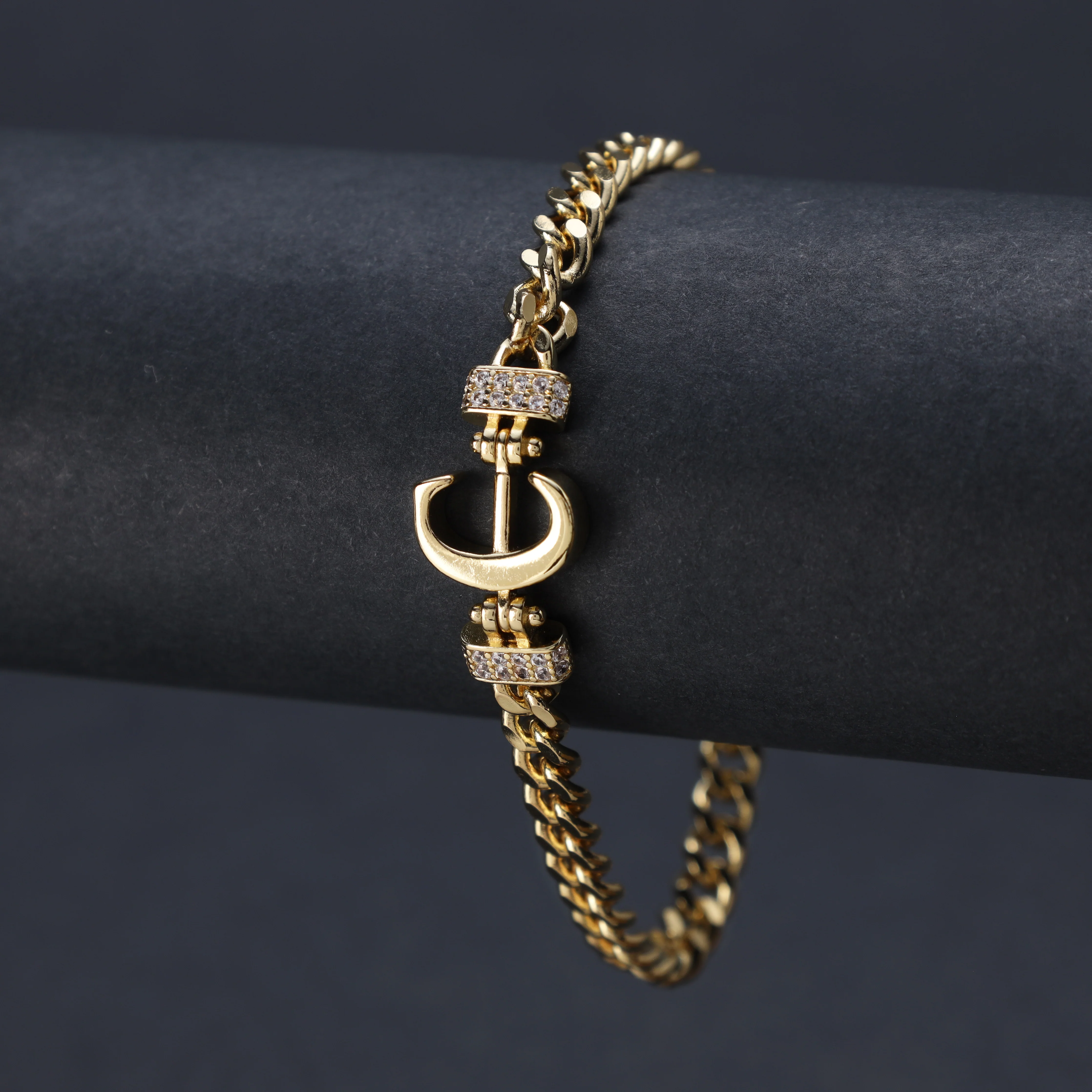 Damen Panzerkette Armband mit Buchstaben A-Z - Vergoldet - Image 10