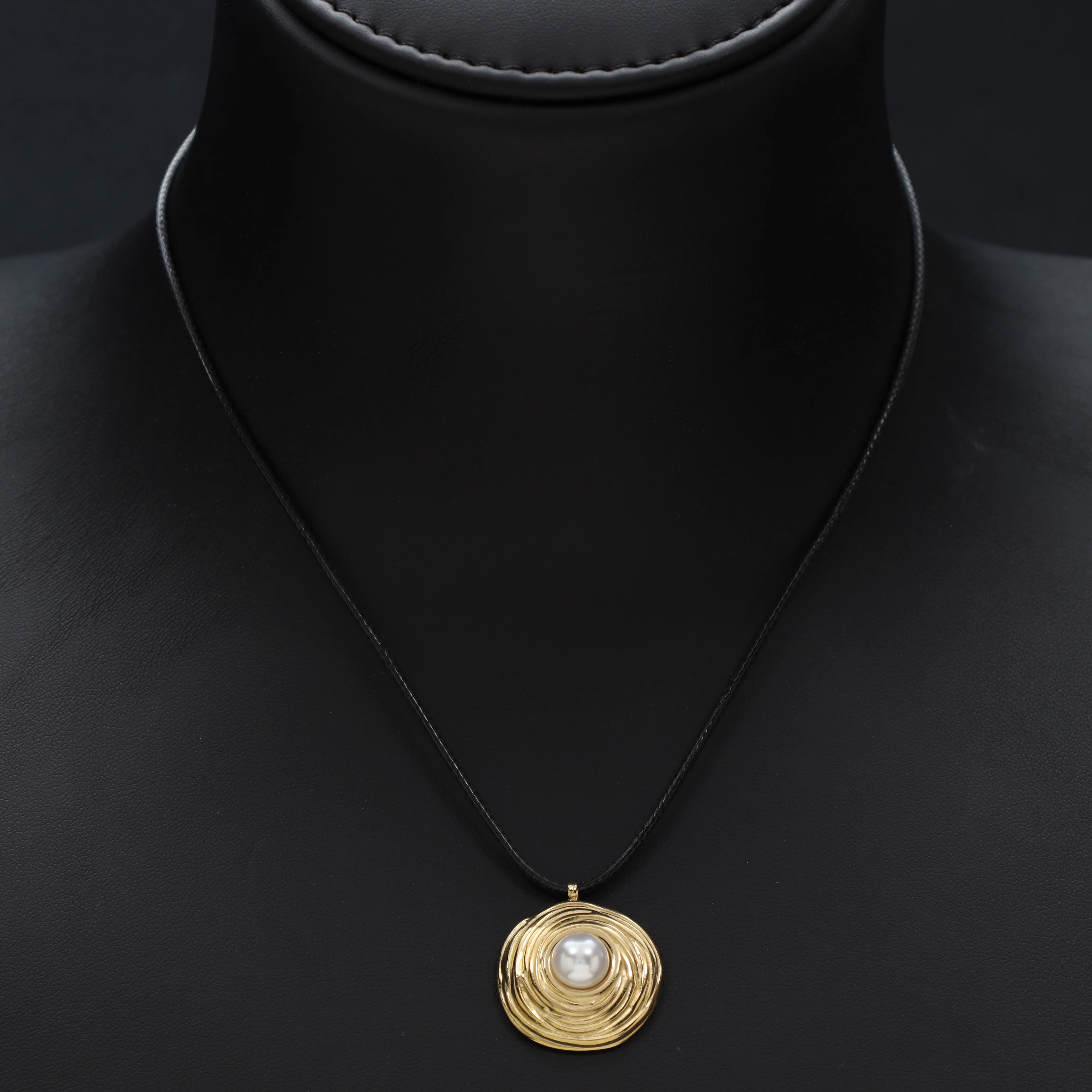 Damenkette mit Anhänger aus Edelstahl - Vergoldet - Image 3