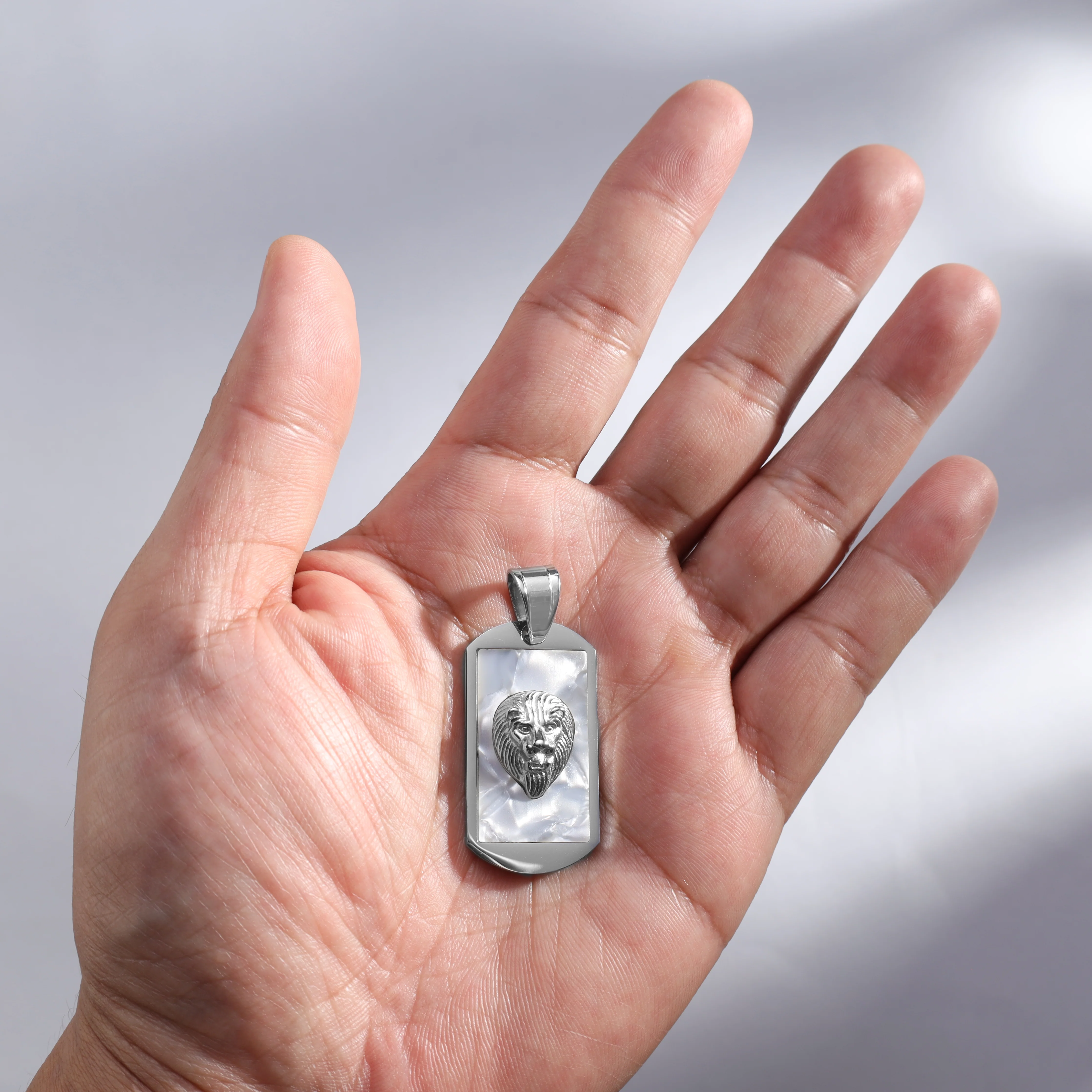 Dog Tag Löwe Anhänger aus Edelstahl - Image 10