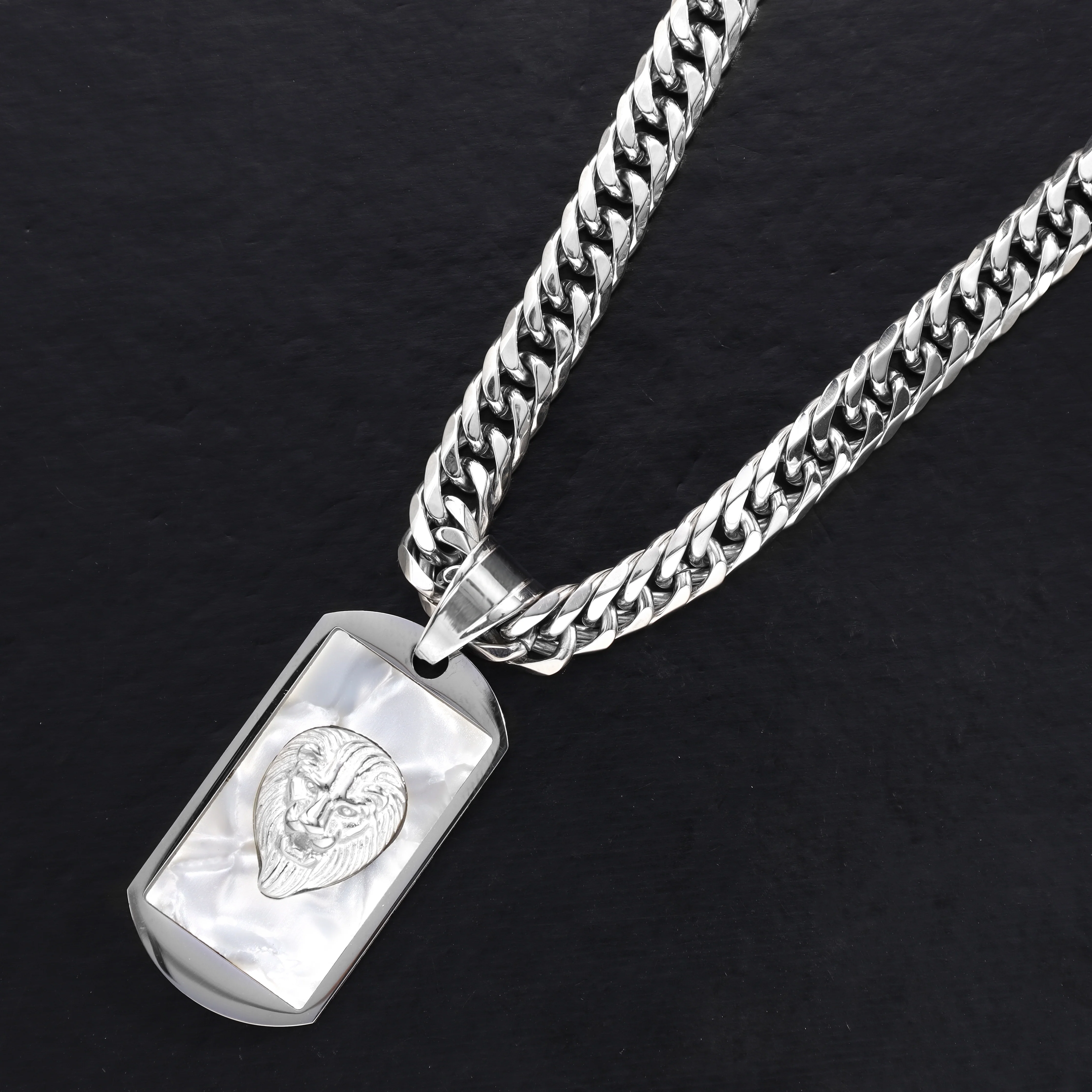 Dog Tag Löwe Anhänger aus Edelstahl - Image 3