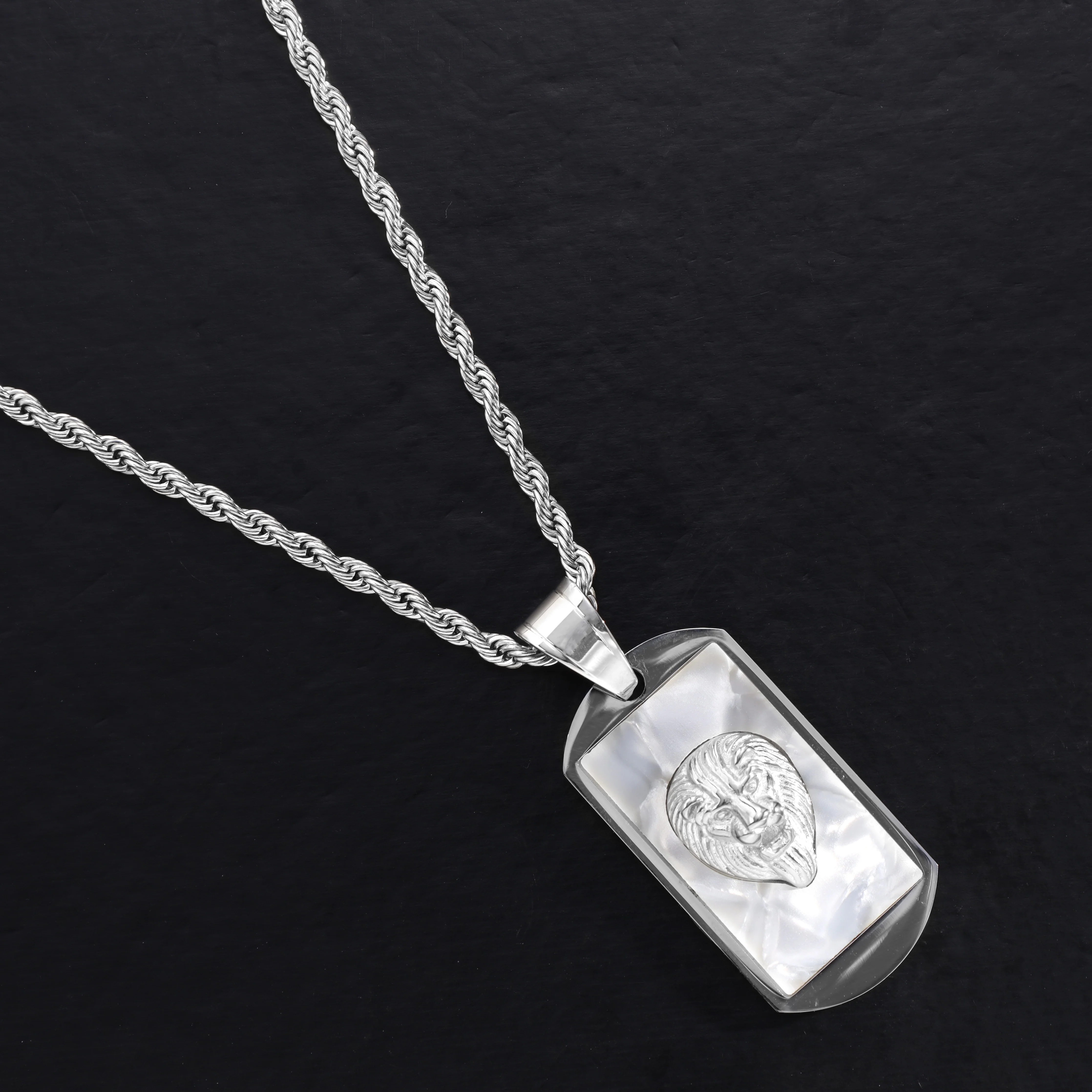 Dog Tag Löwe Anhänger aus Edelstahl - Image 5