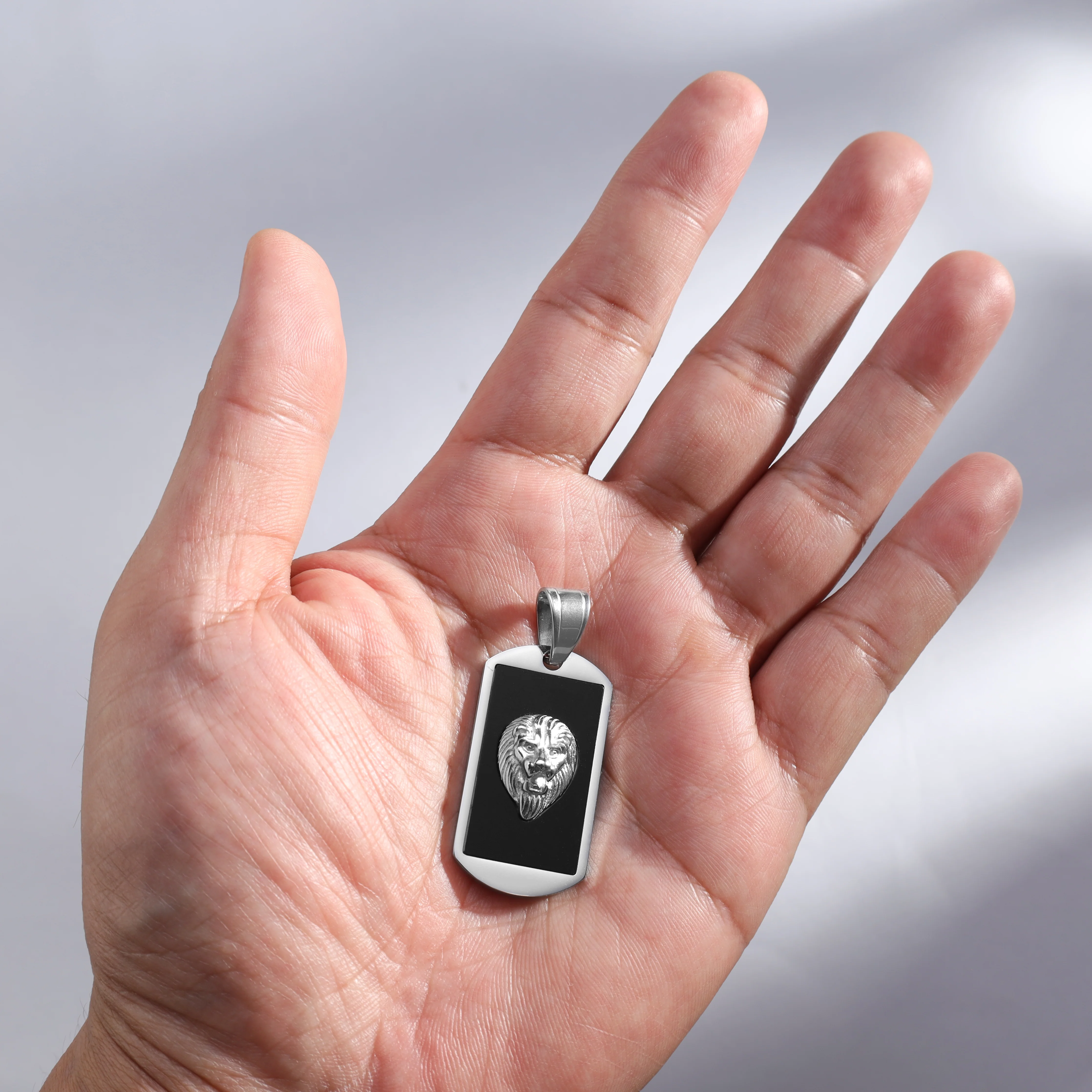 Dog Tag Löwe Anhänger aus Edelstahl - Image 10