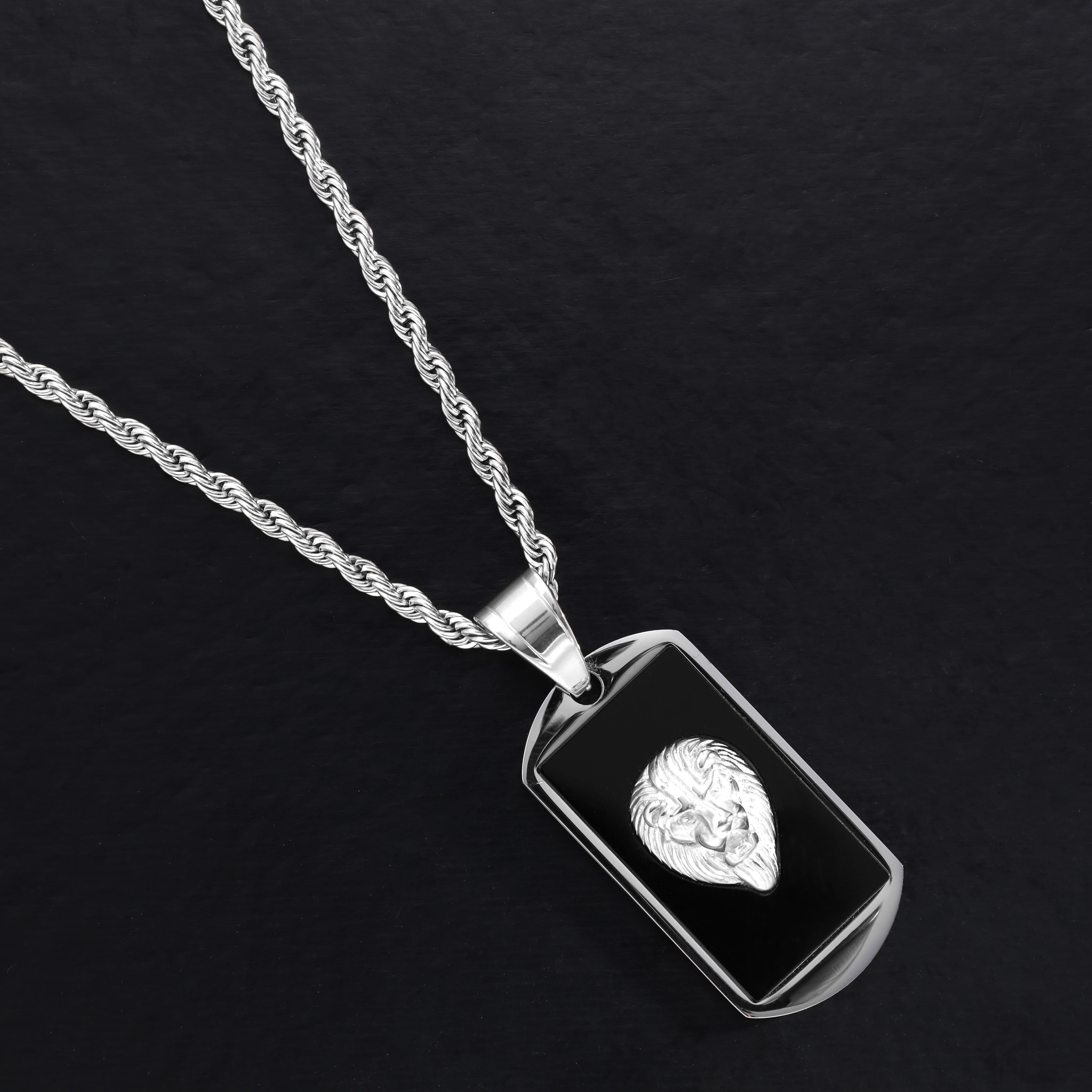 Dog Tag Löwe Anhänger aus Edelstahl - Image 4