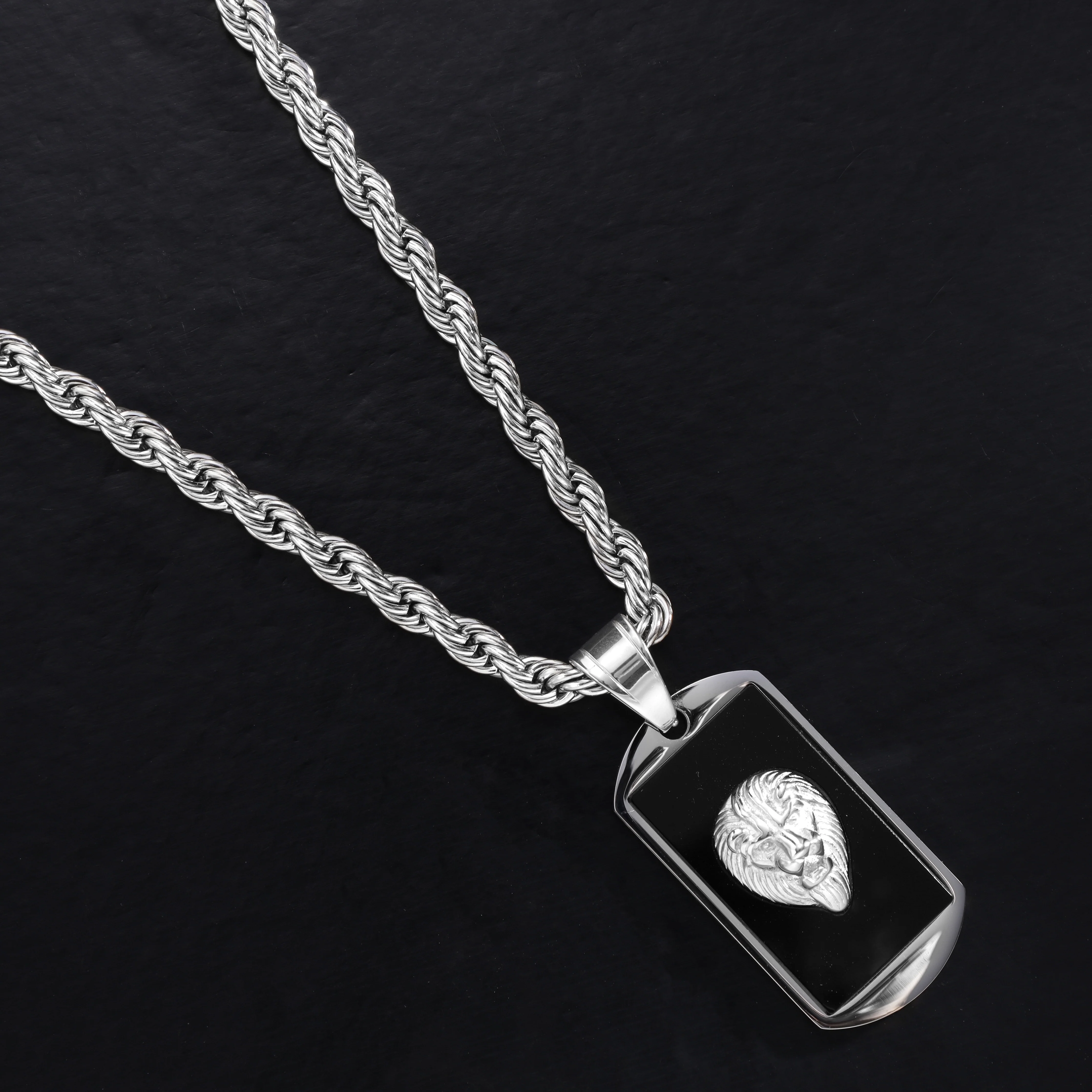 Dog Tag Löwe Anhänger aus Edelstahl - Image 5