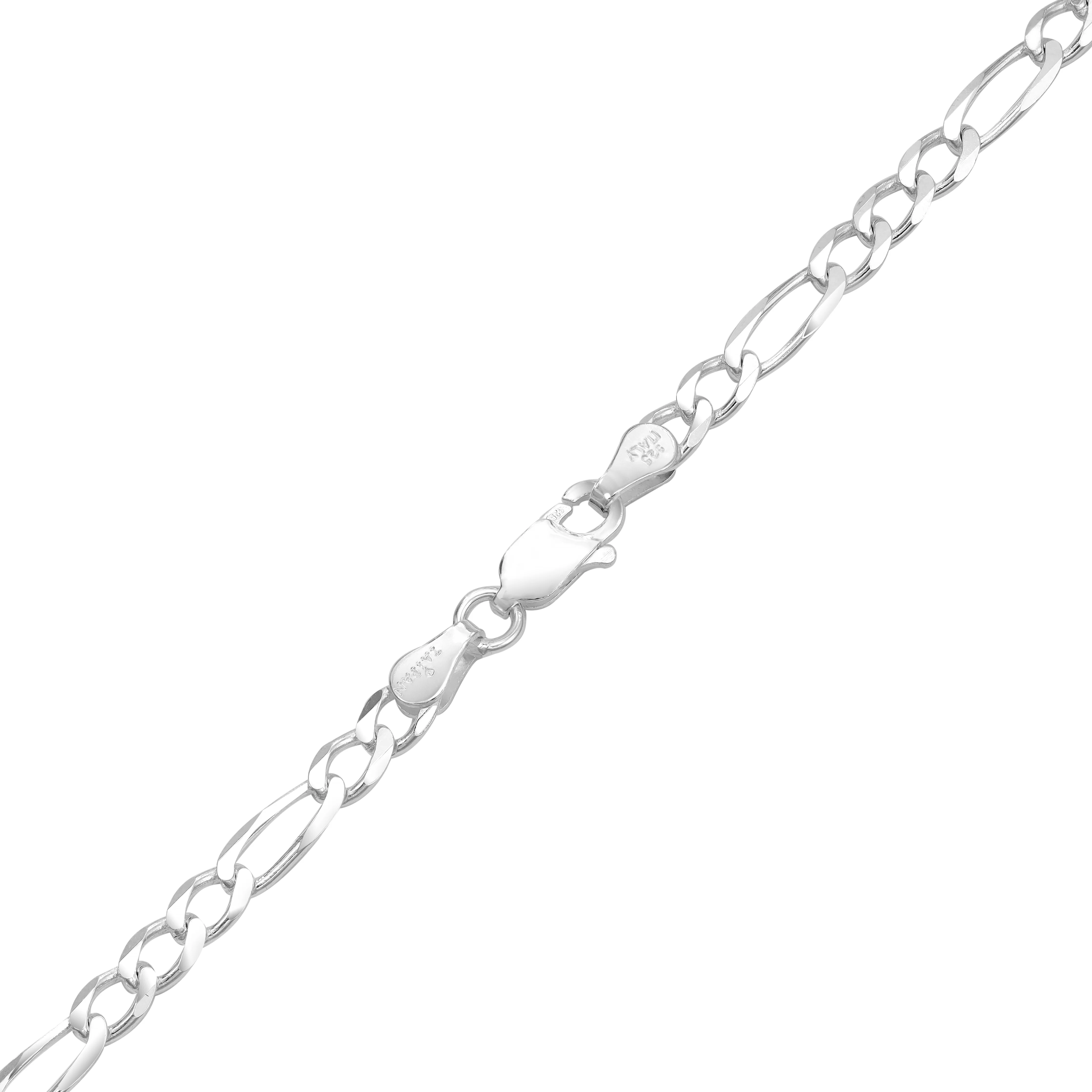 Figarokette 4mm breit aus 925 Silber - Image 3