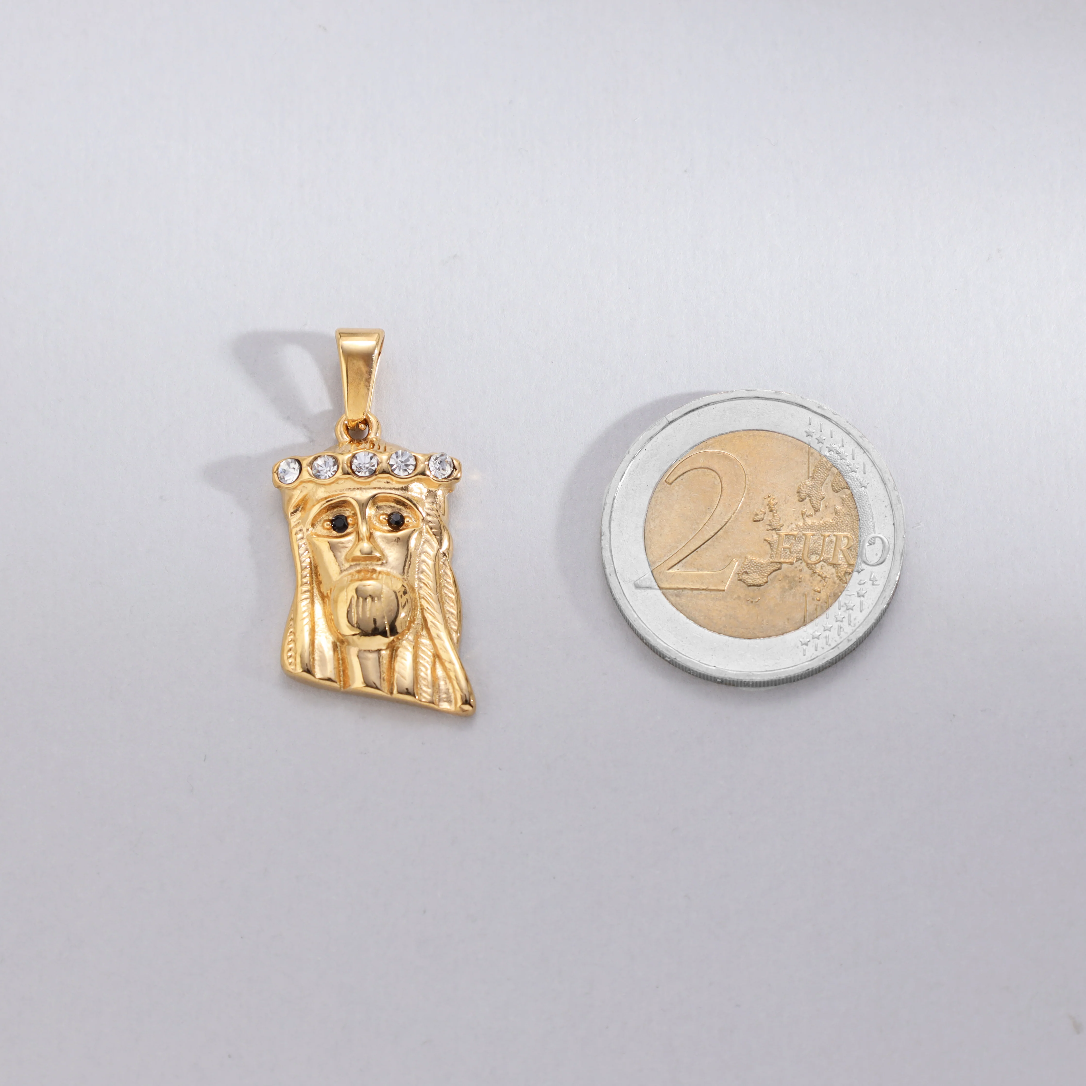 Jesus Piece Anhänger aus Edelstahl - Vergoldet - Image 3