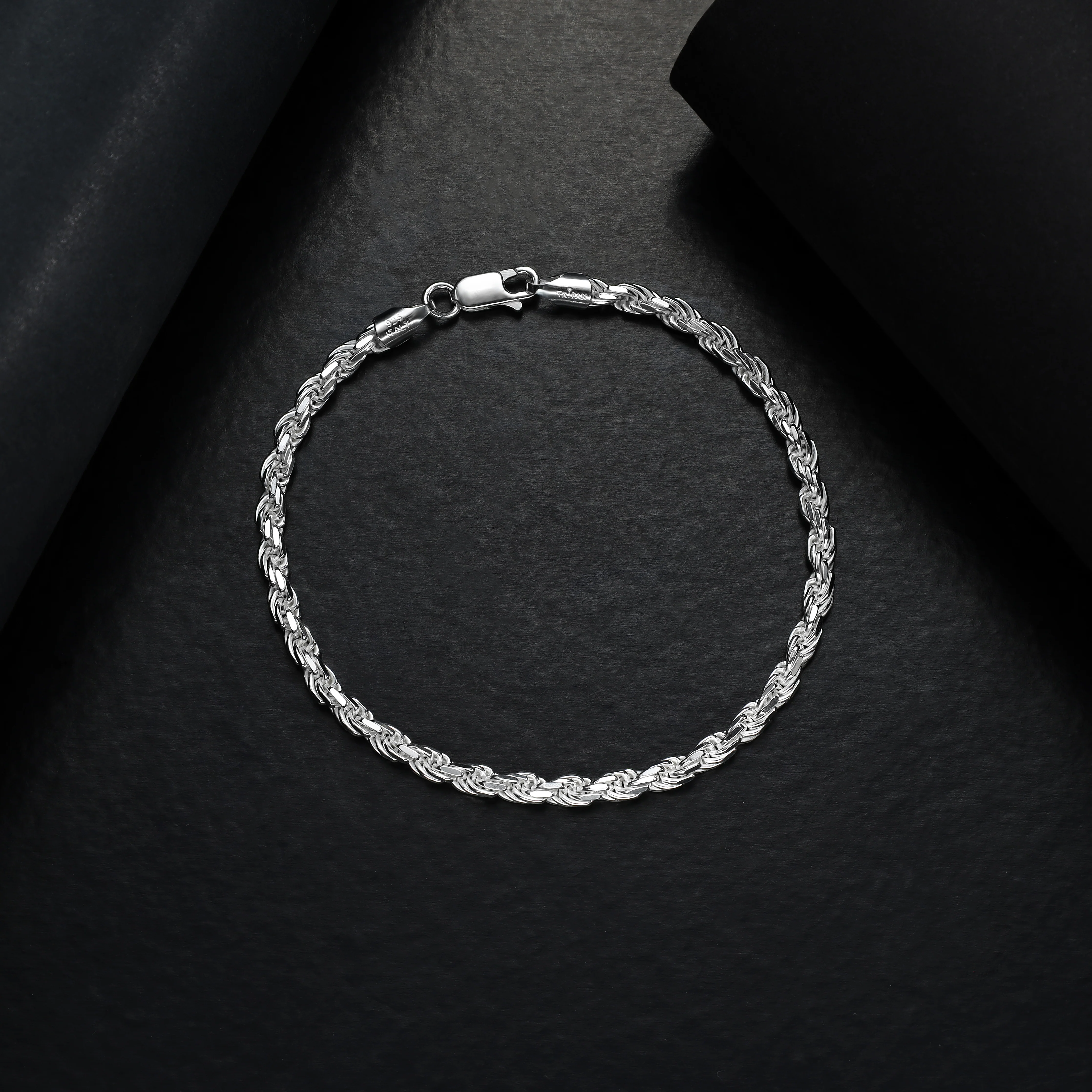 Kordelkette Armband Rope Chain aus 925 Silber in 3,5mm - Image 8