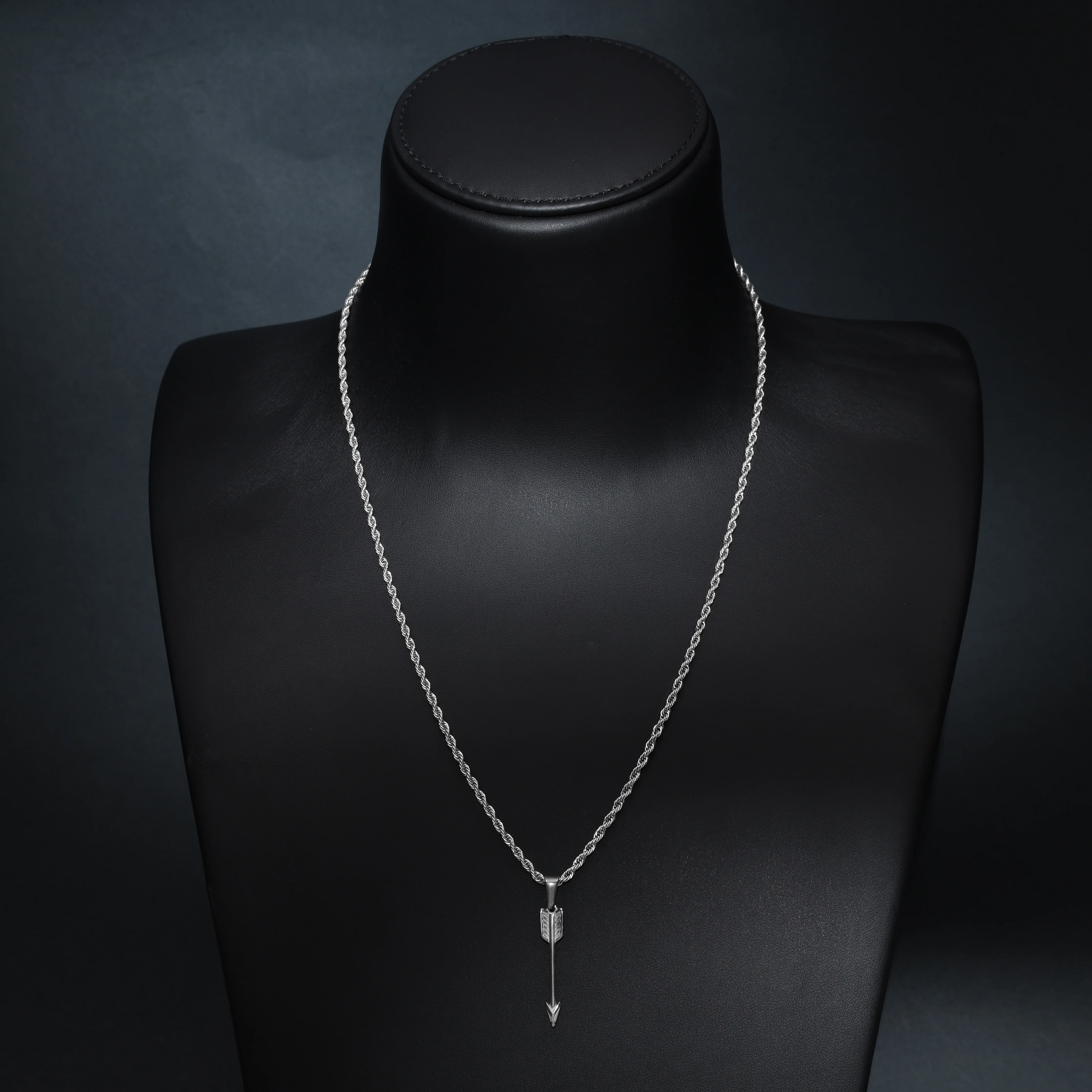 Kordelkette mit Pfeil Anhänger aus Edelstahl - Image 5