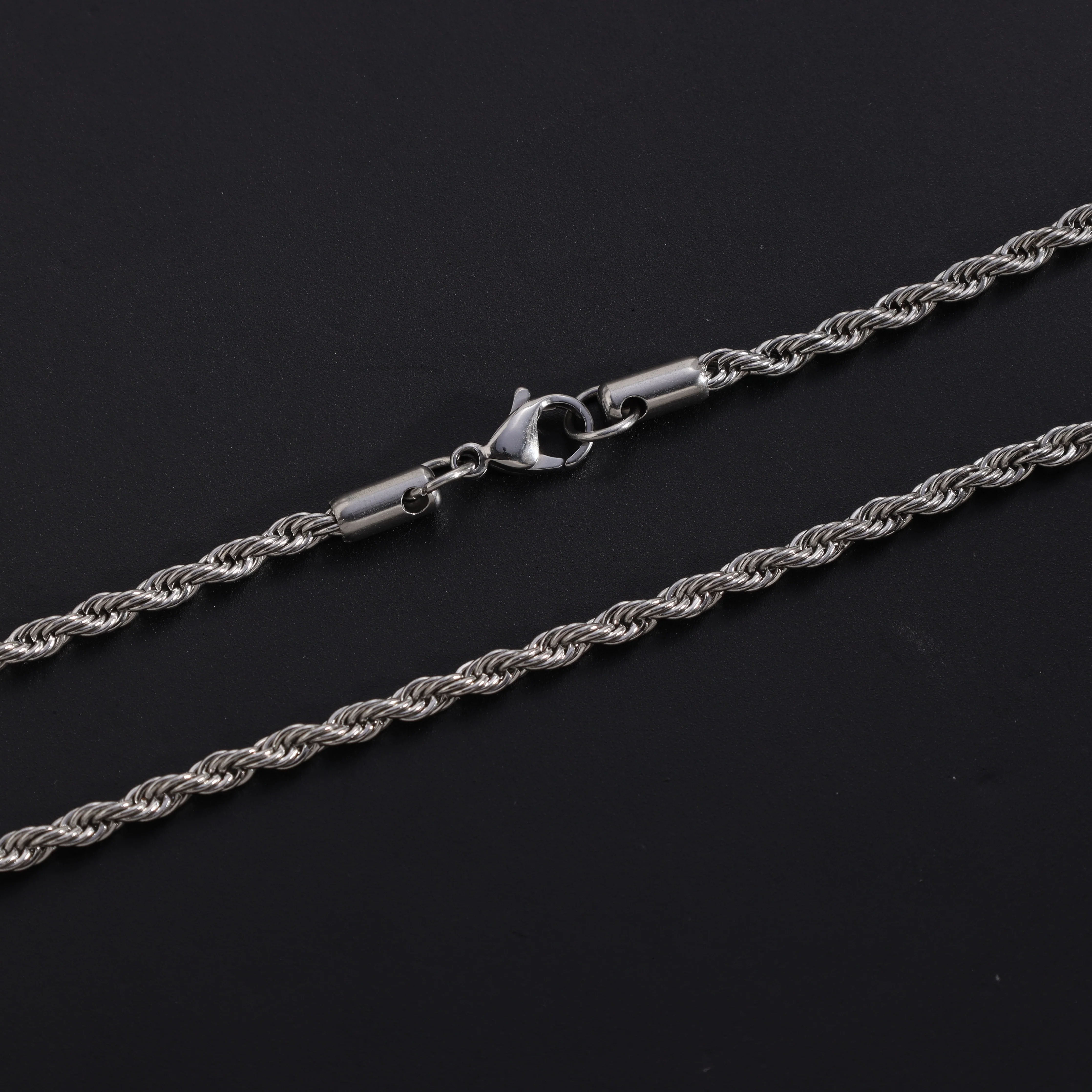 Kordelkette Rope Chain 3mm breit aus Edelstahl - Image 4