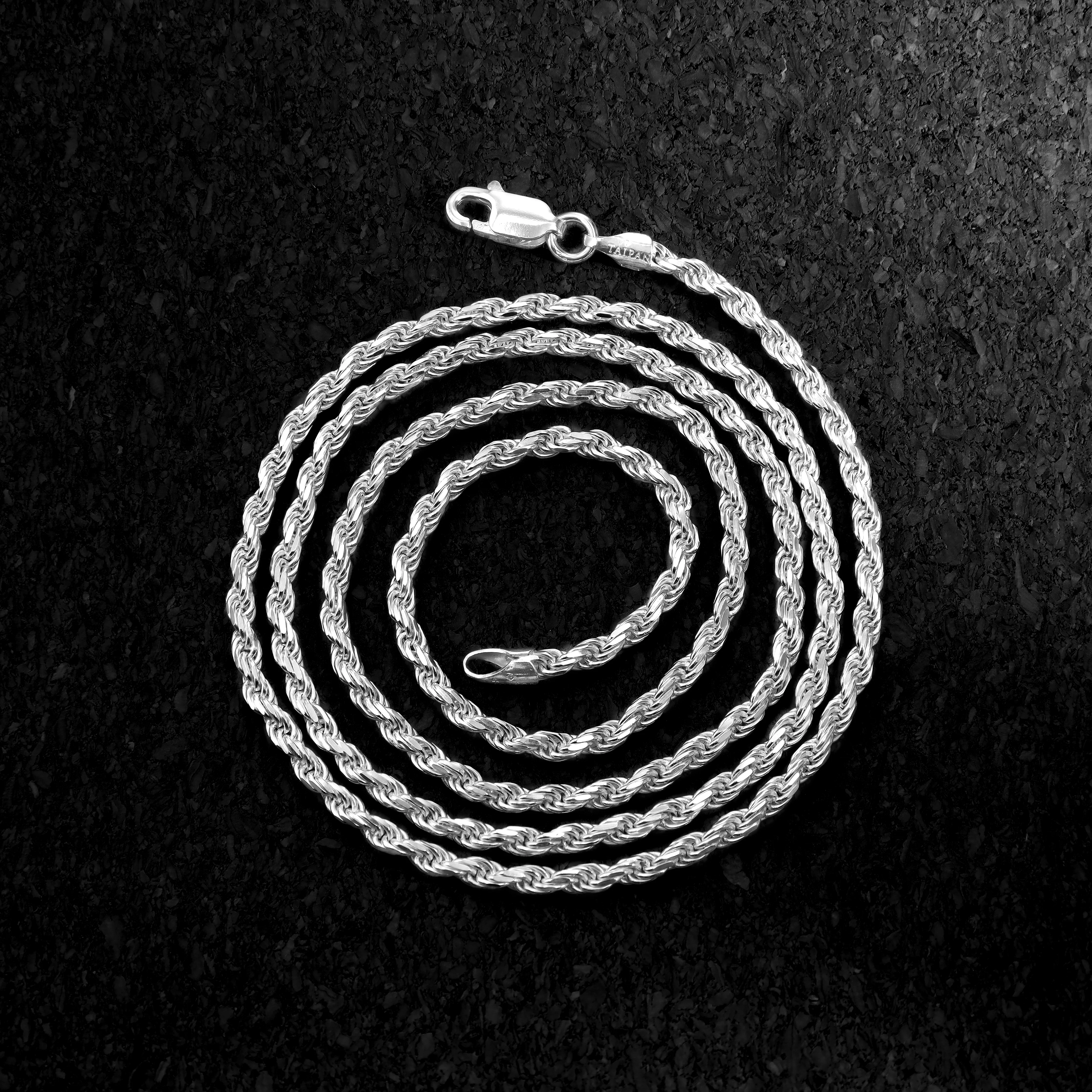 Kordelkette Rope Chain aus 925 Silber in 2,3mm - Image 4