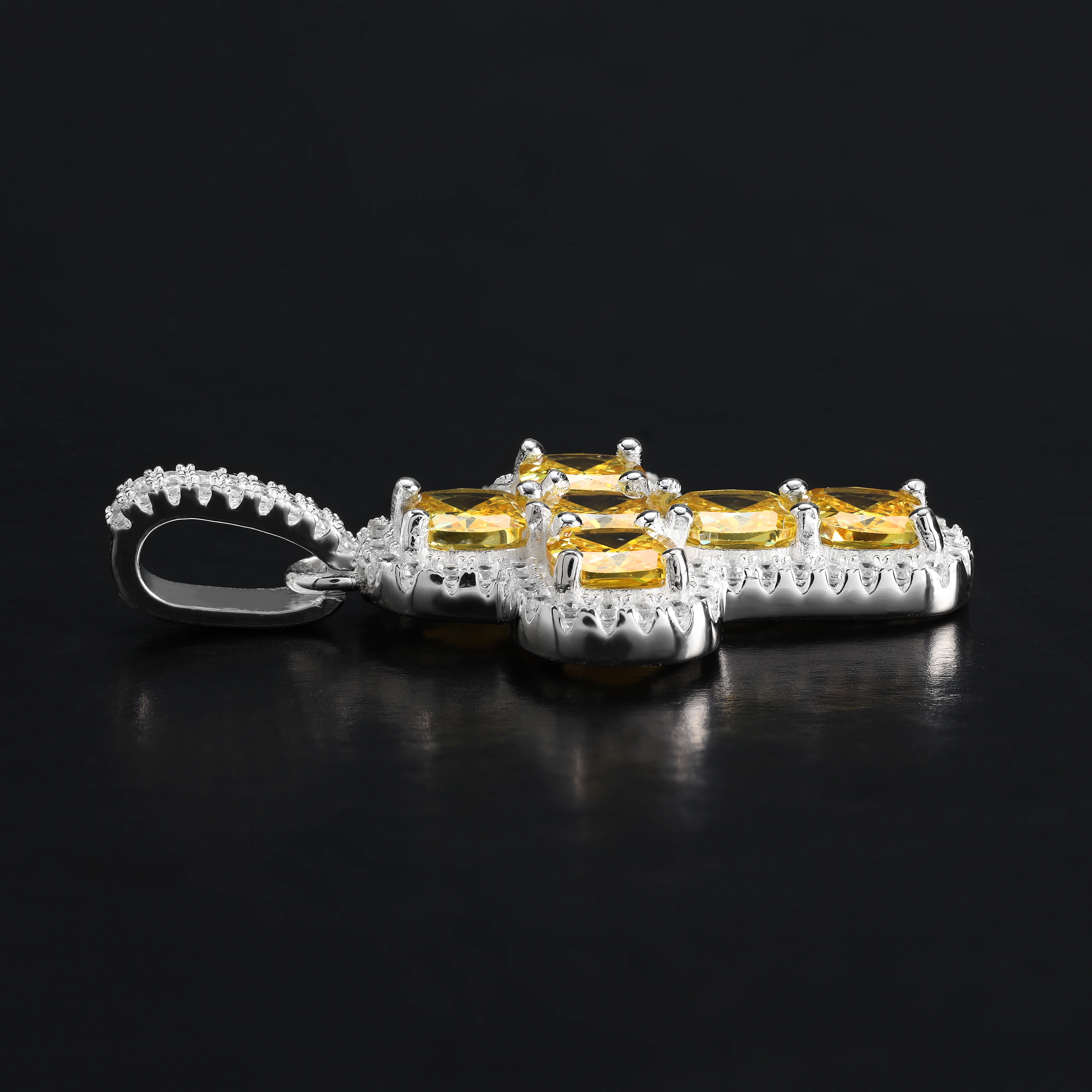 Kreuz Iced Out Style Anhänger aus 925 Sterlingsilber - Image 4