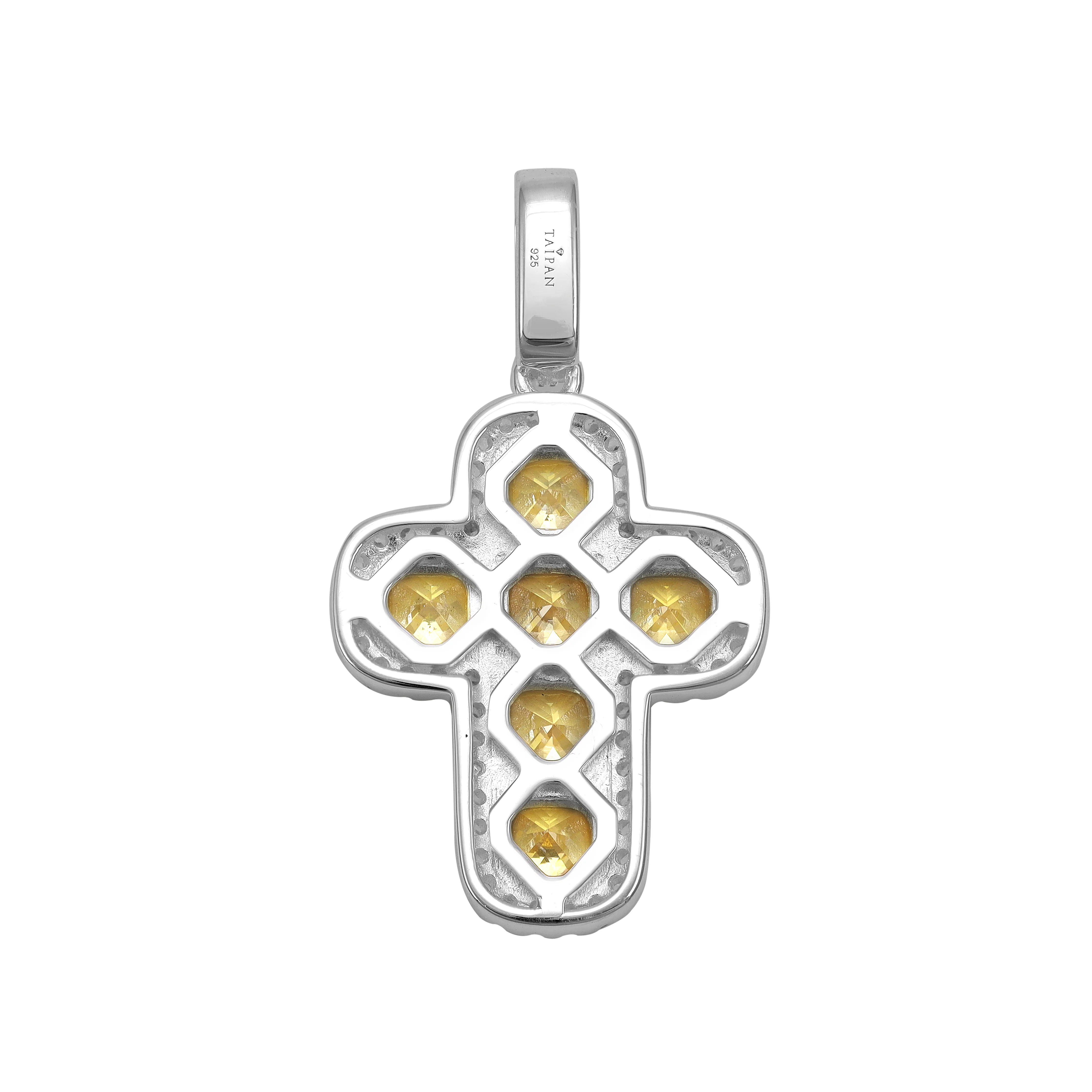 Kreuz Iced Out Style Anhänger aus 925 Sterlingsilber - Image 7