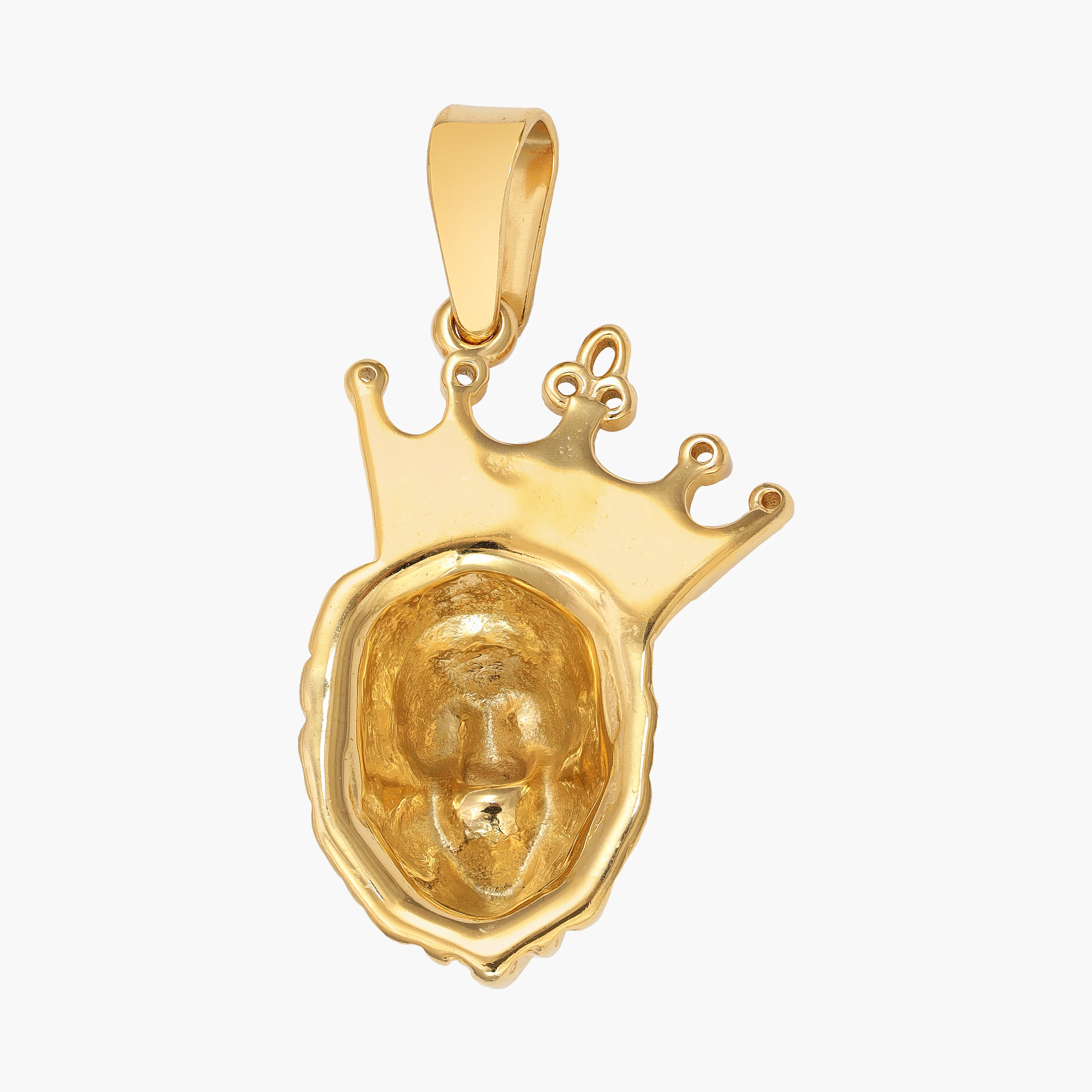 Löwe mit Krone Anhänger aus Edelstahl - Vergoldet - Image 2