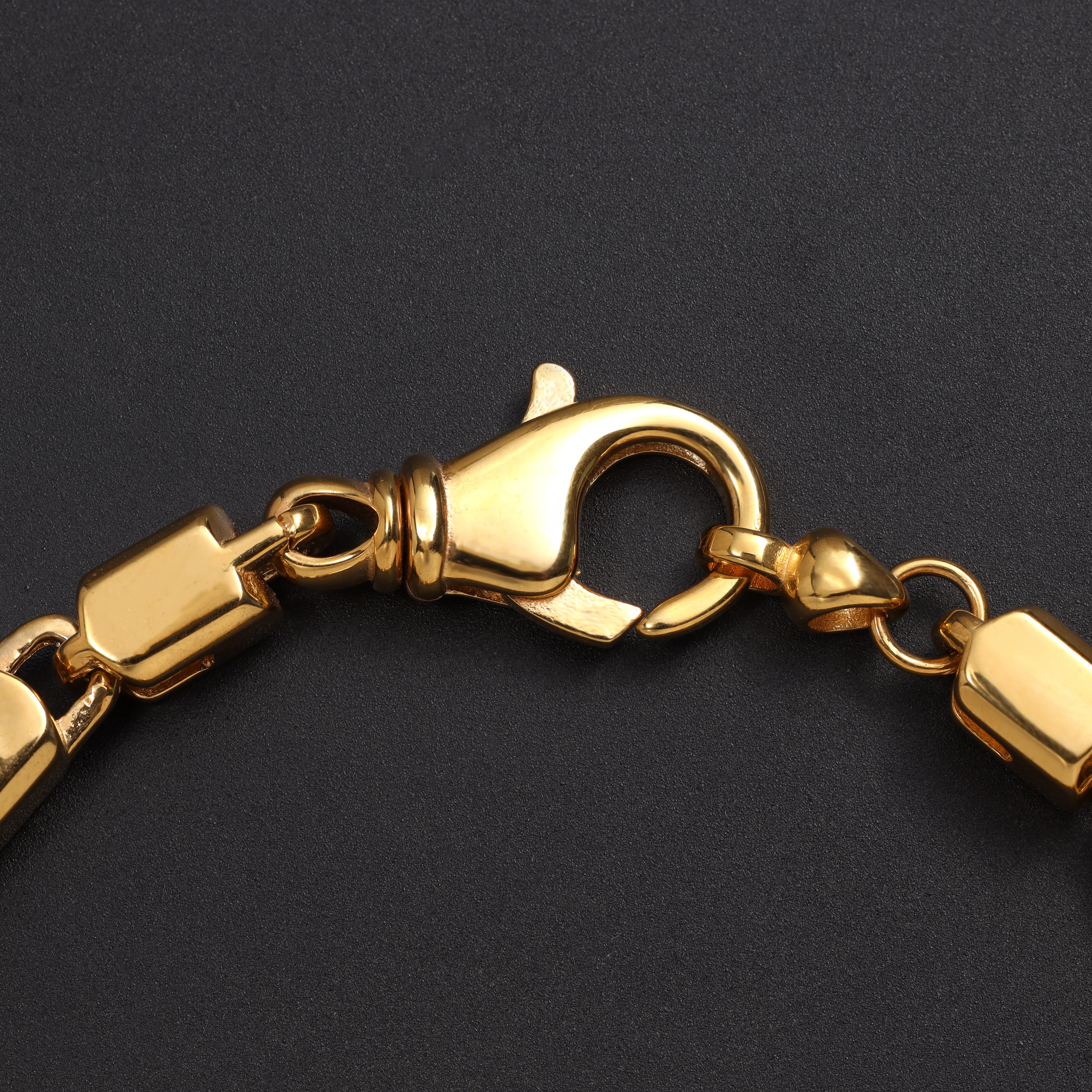 Montecarlo Kette Armband 6mm breit  aus Edelstahl - Vergoldet - Image 10