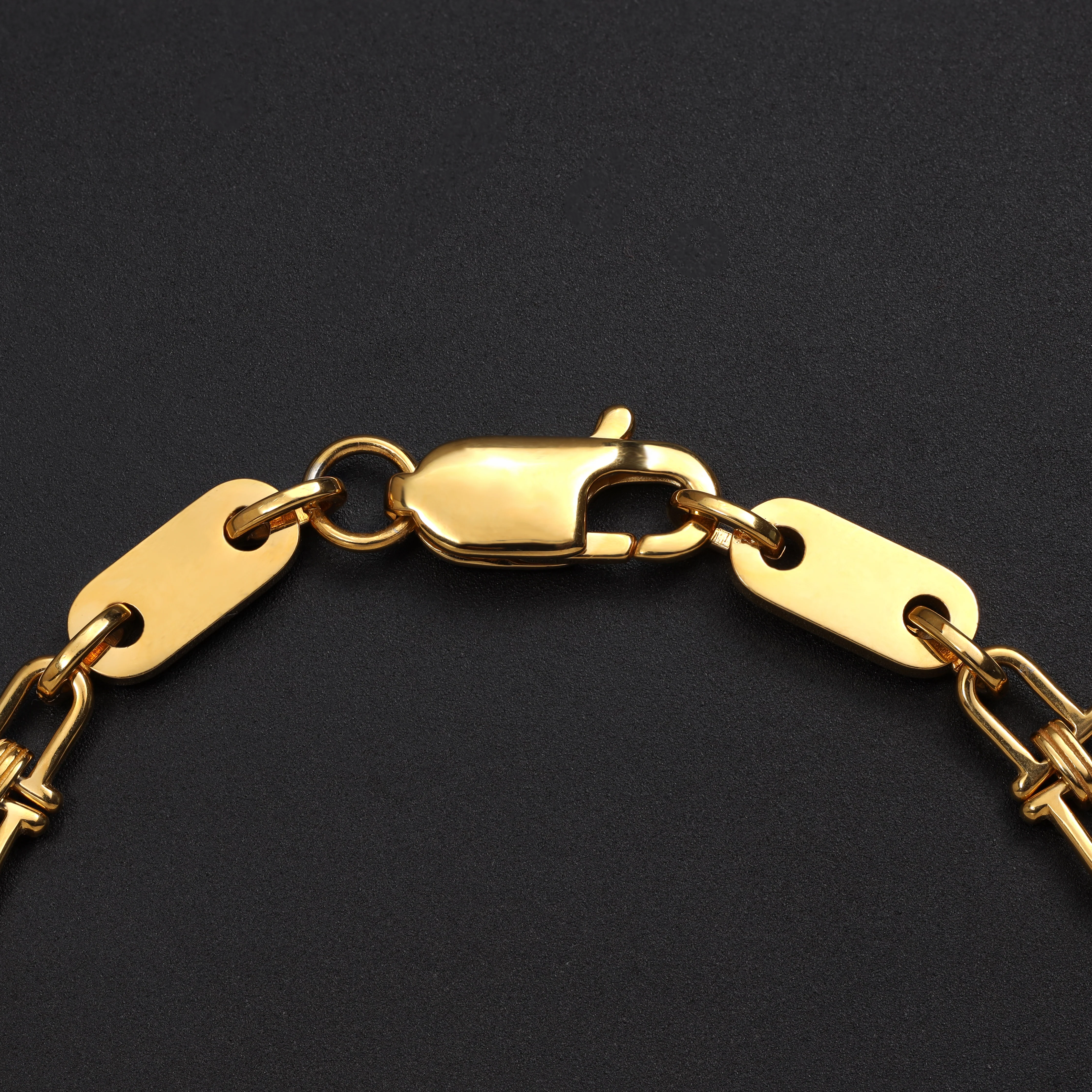 Plattenkette Armband 5mm breit aus Edelstahl 18K Vergoldet - Image 9