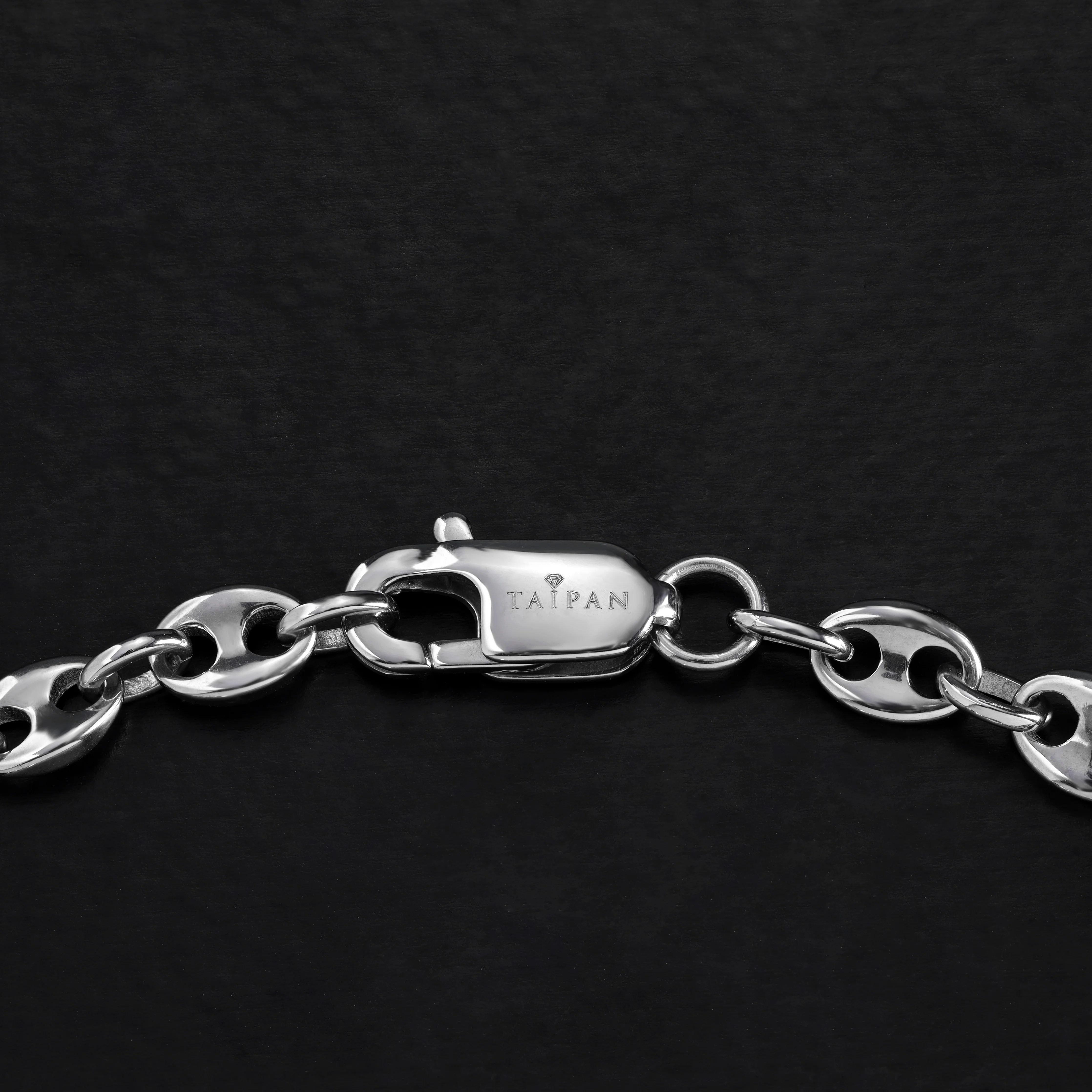 Plattenkette + Bohnenkette Armband 6mm breit aus Edelstahl - Image 8