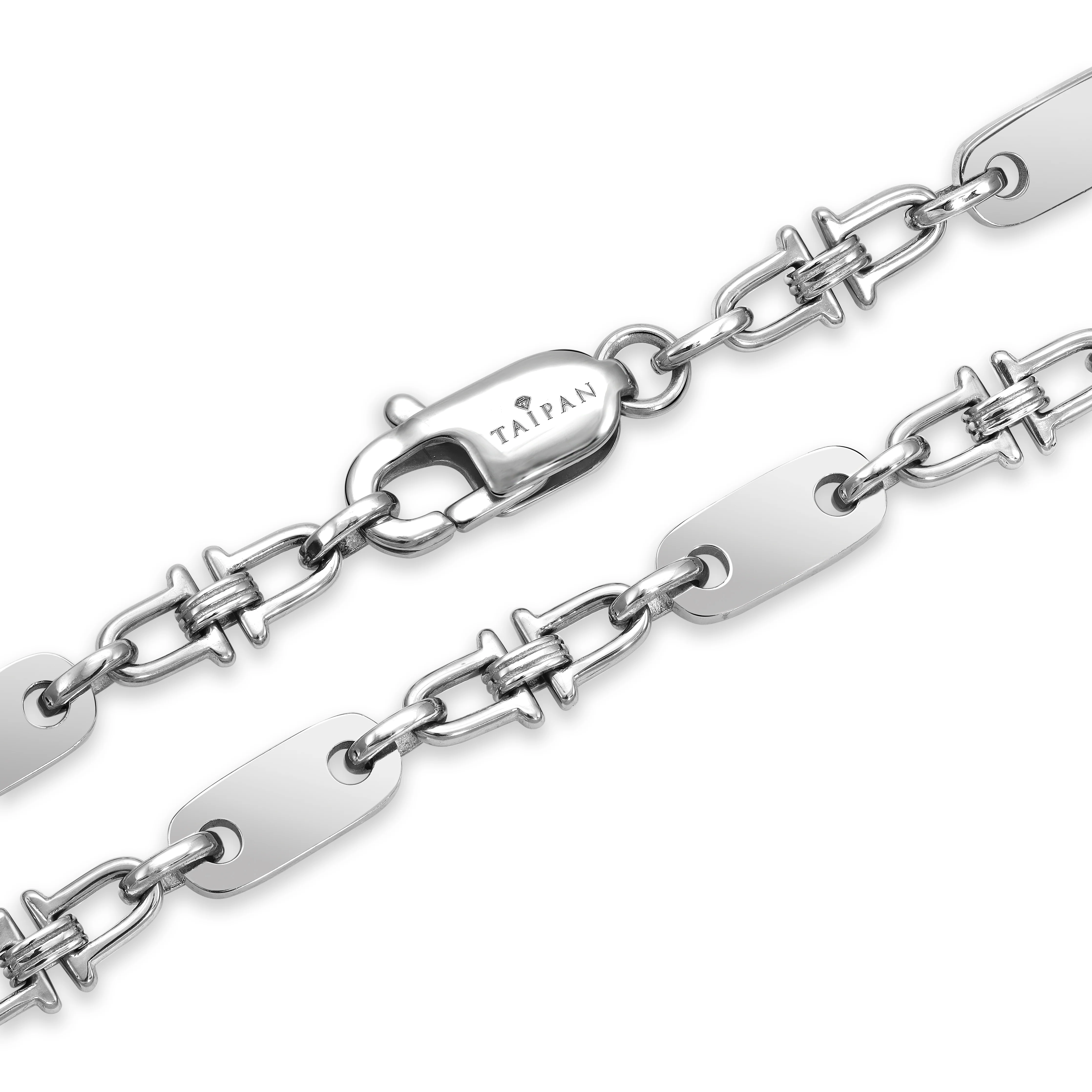 Plattenkette mit beweglichen Steigbügeln 5mm breit aus Edelstahl - Image 12