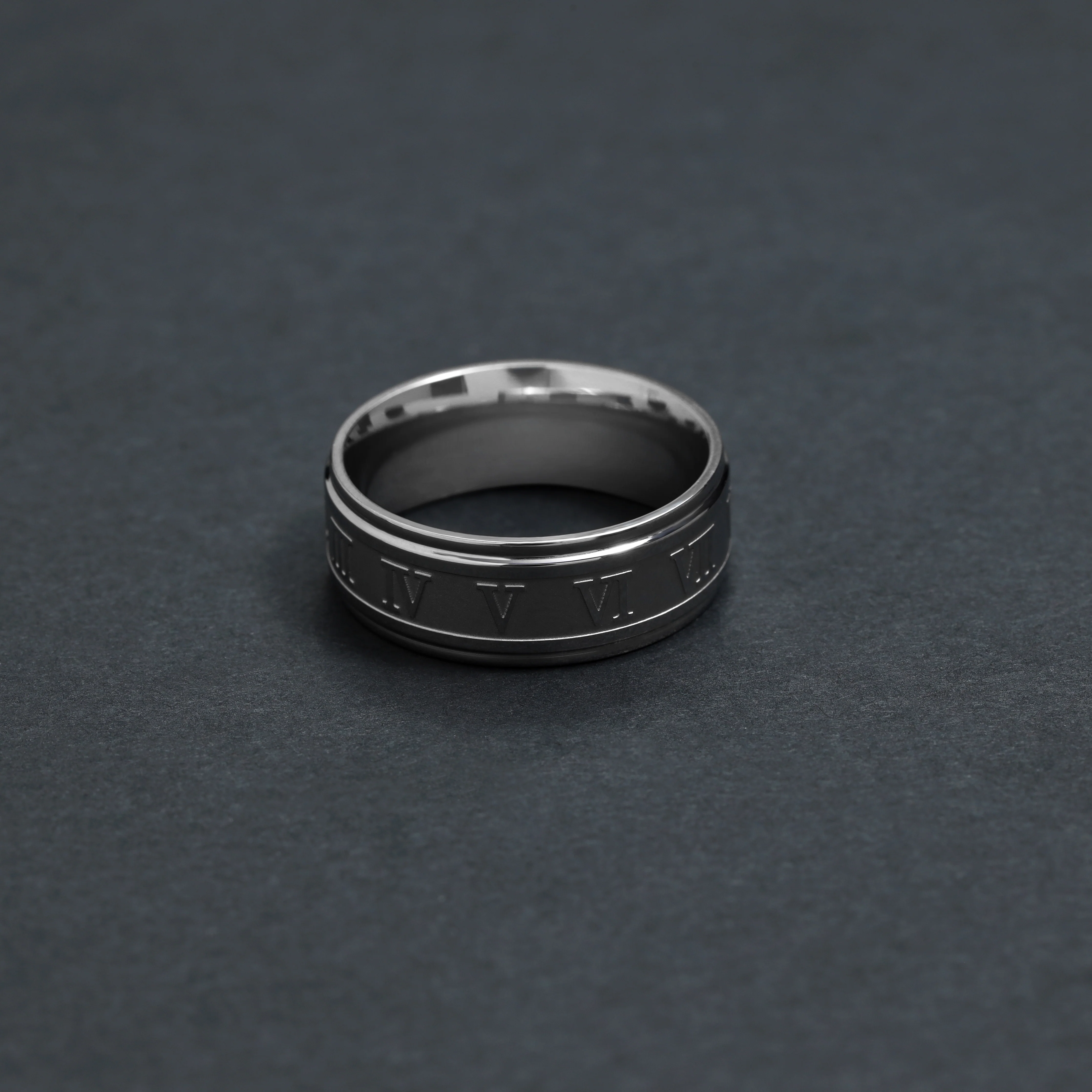 Römische Zahlen Partnerringe Eheringe Freundschaftsringe Ring unisex Größe 6-13 aus Edelstahl - Image 3